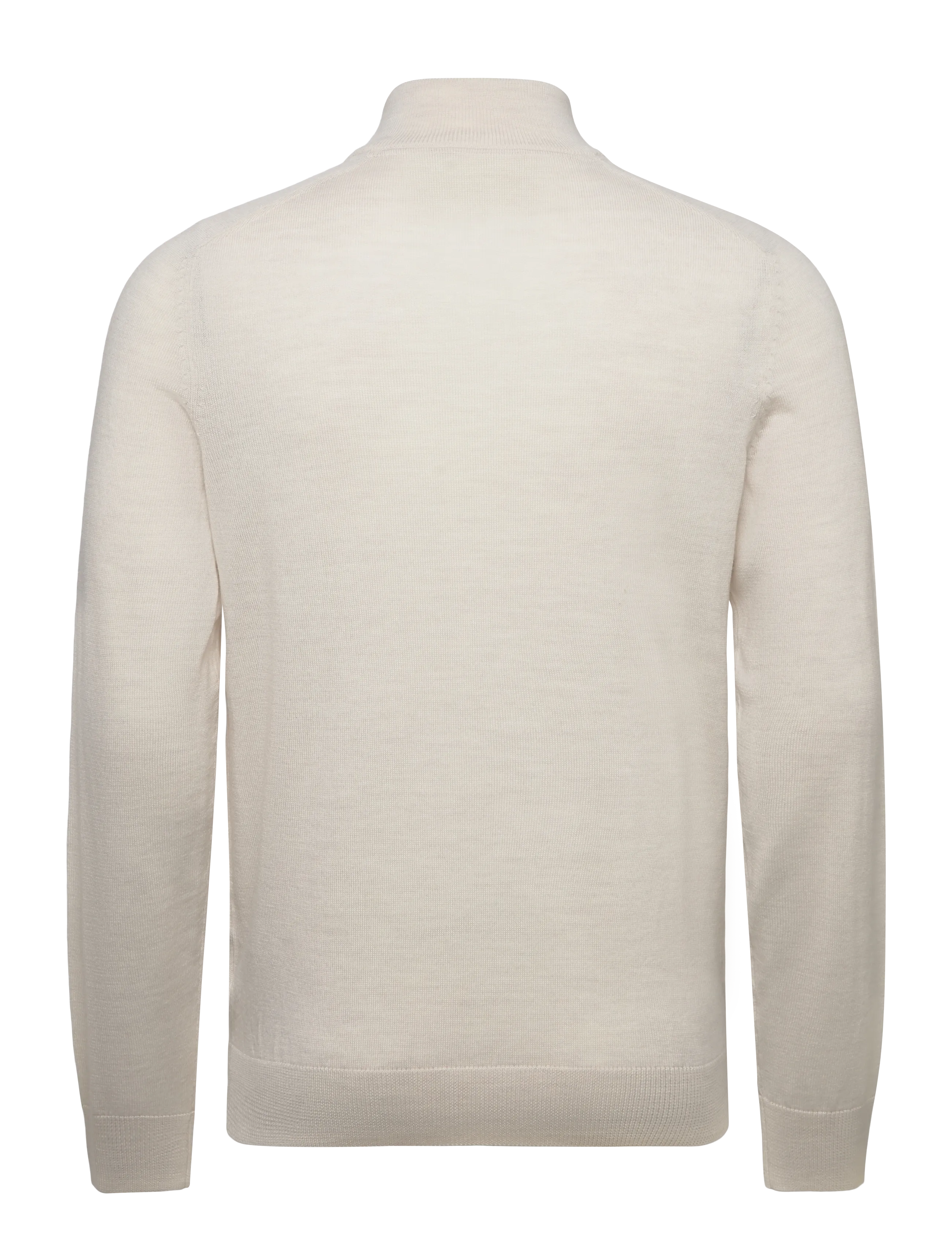 Morris - Merino John Zip - half zip jumpers - off white - 2