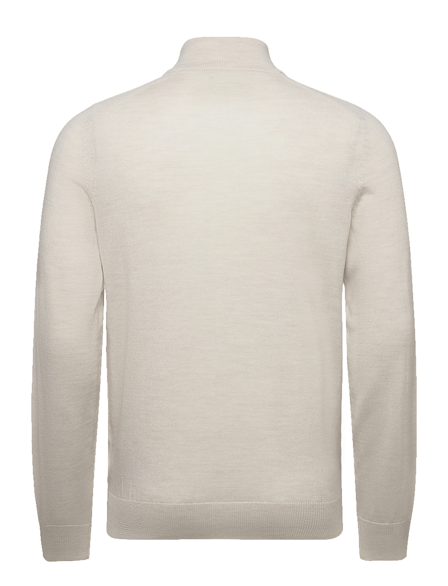 Morris - Merino John Zip - pullover mit halbem reißverschluss - off white - 2