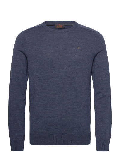 Morris Merino Oneck - Round Necks - BLUE / blue