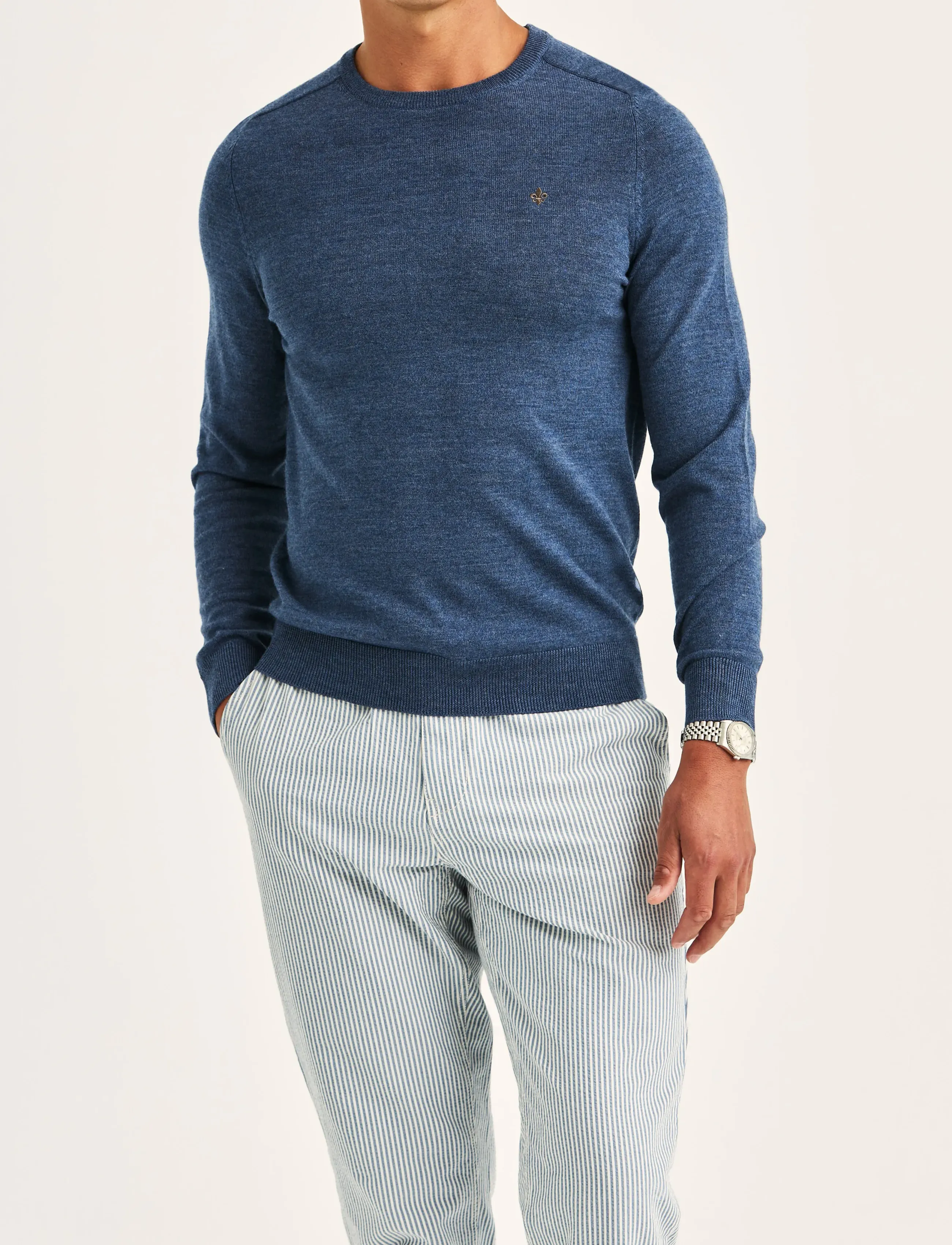 Morris Merino Oneck - Skandinavischer Stil - BLUE / blue