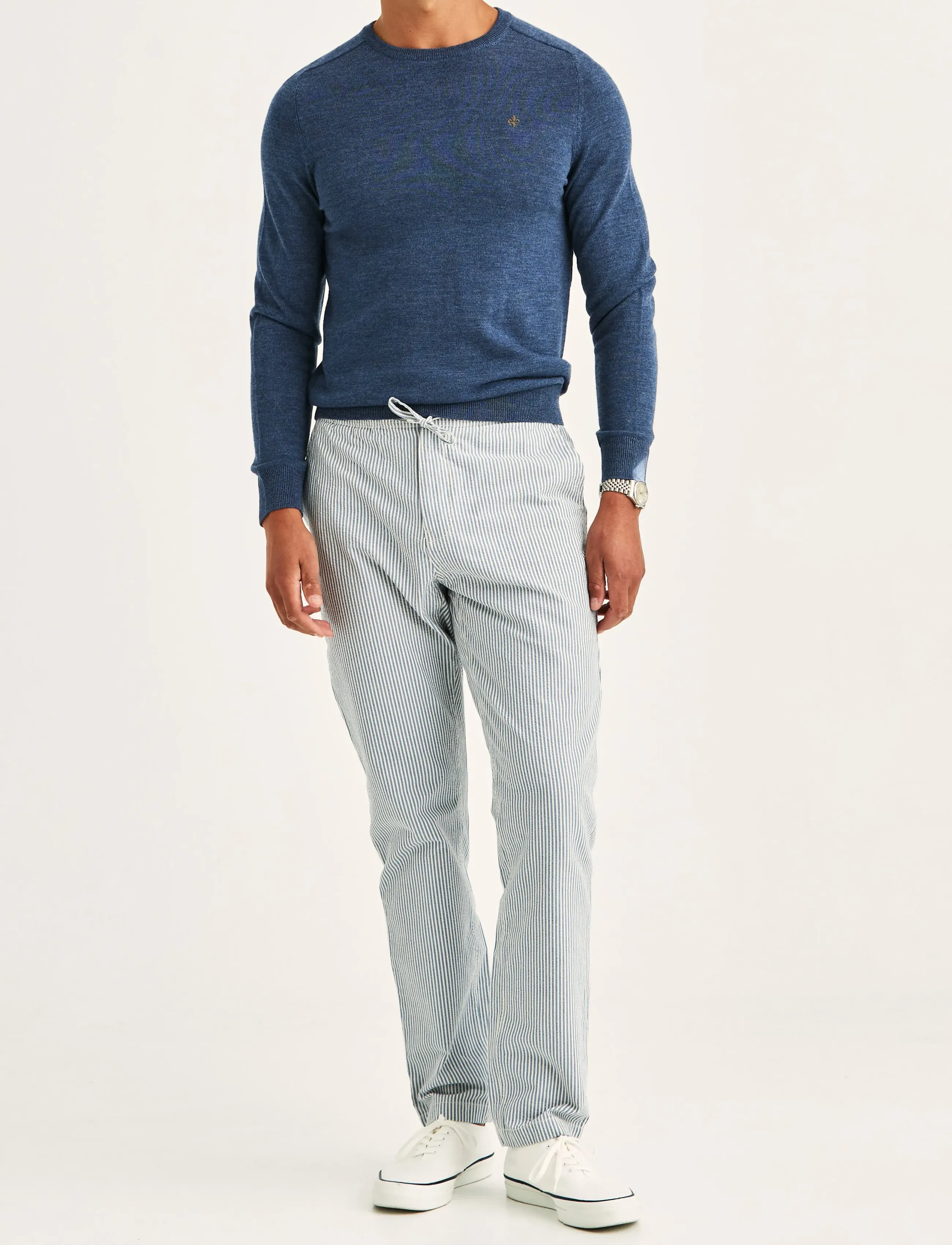 Morris - Merino Oneck - rund hals - blue - 3