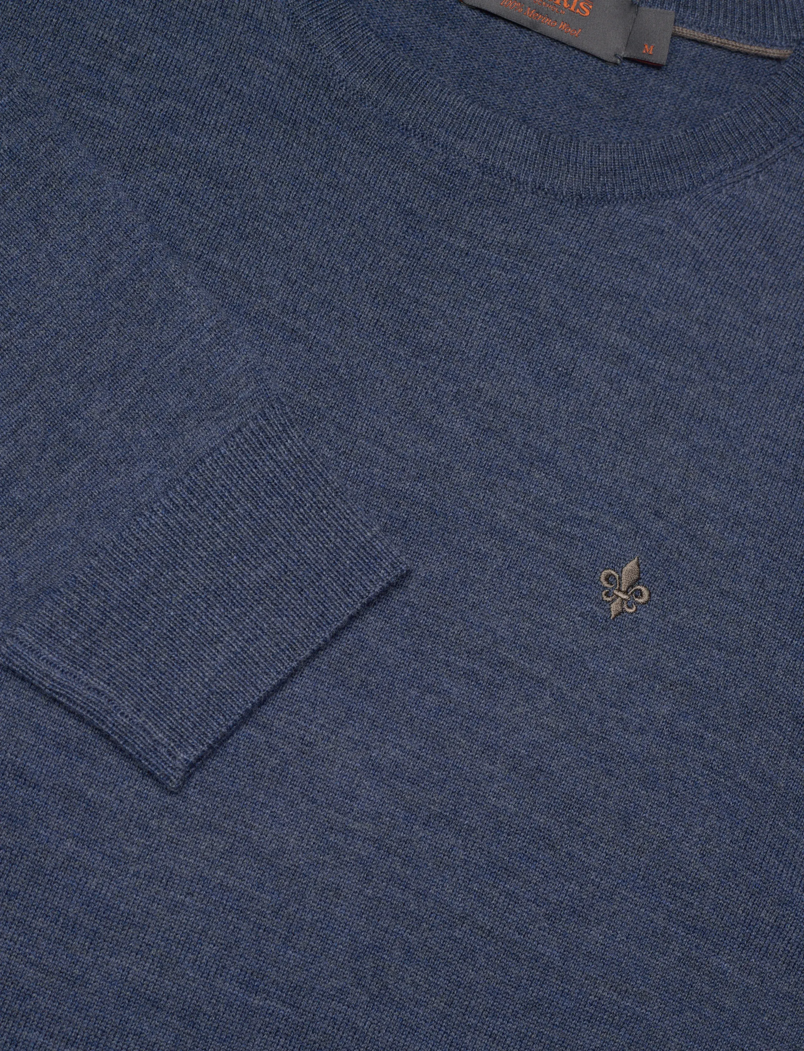 Morris - Merino Oneck - rund hals - blue - 5