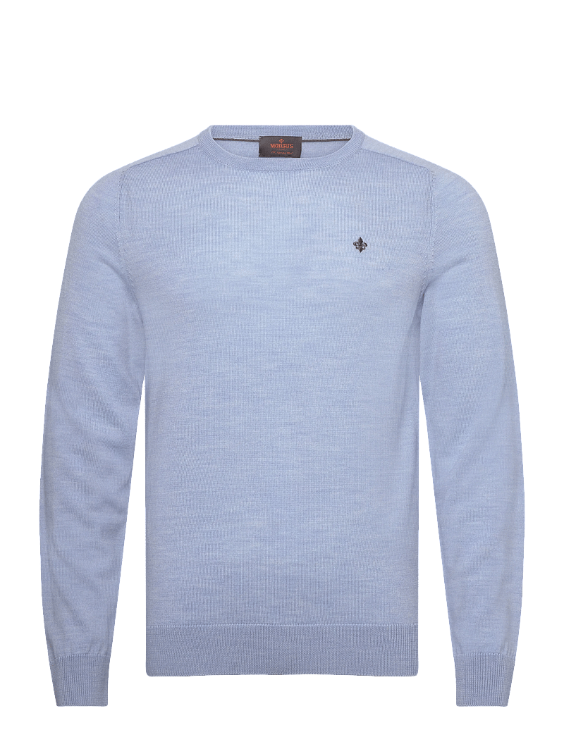 Morris - Merino Oneck - rund hals - light blue - 1