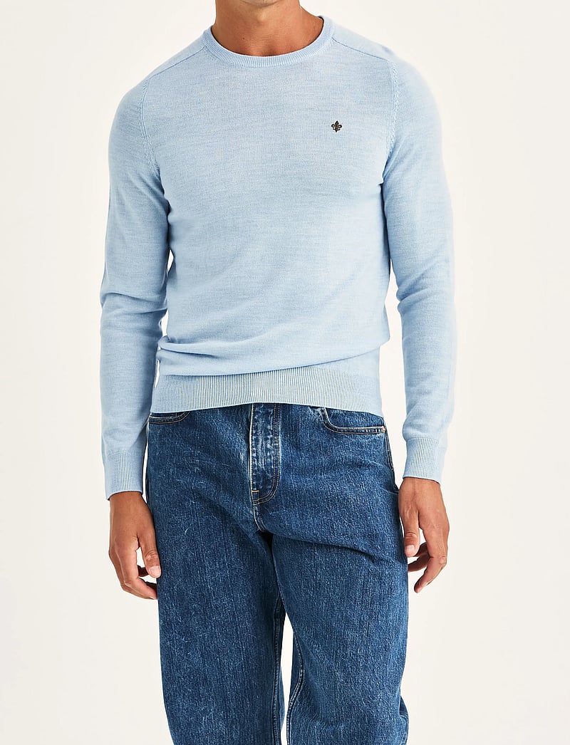 Morris - Merino Oneck - rund hals - light blue - 0