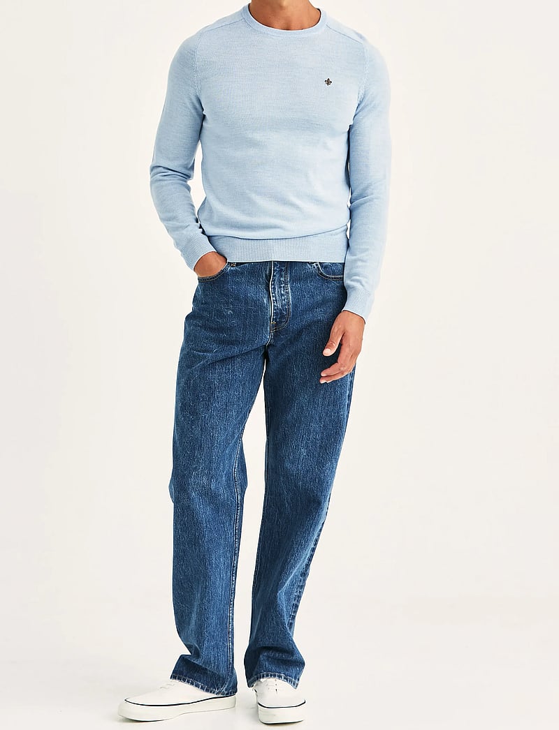 Morris - Merino Oneck - rund hals - light blue - 3