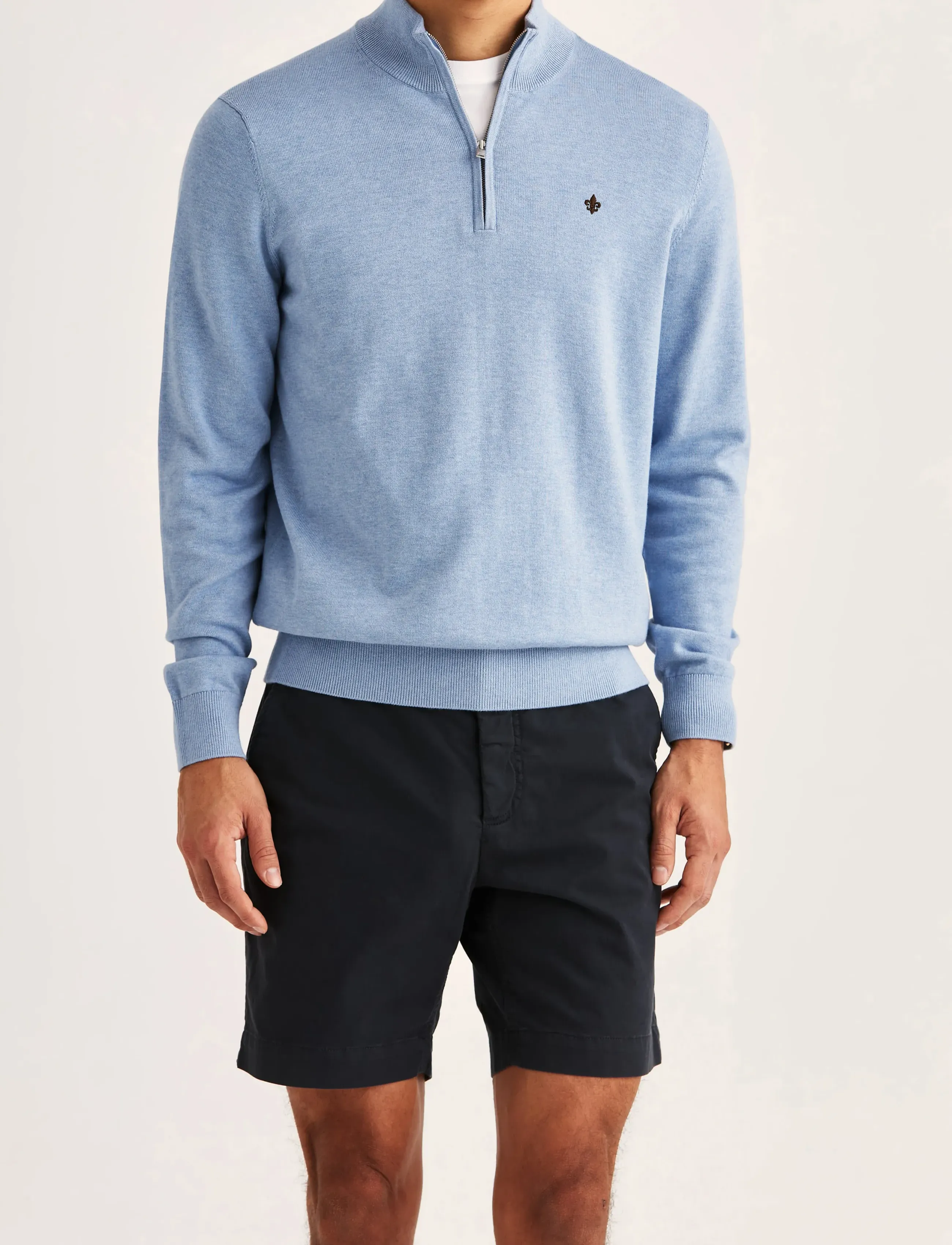 Morris Riley Half Zip - Preppý - BLUE / blue