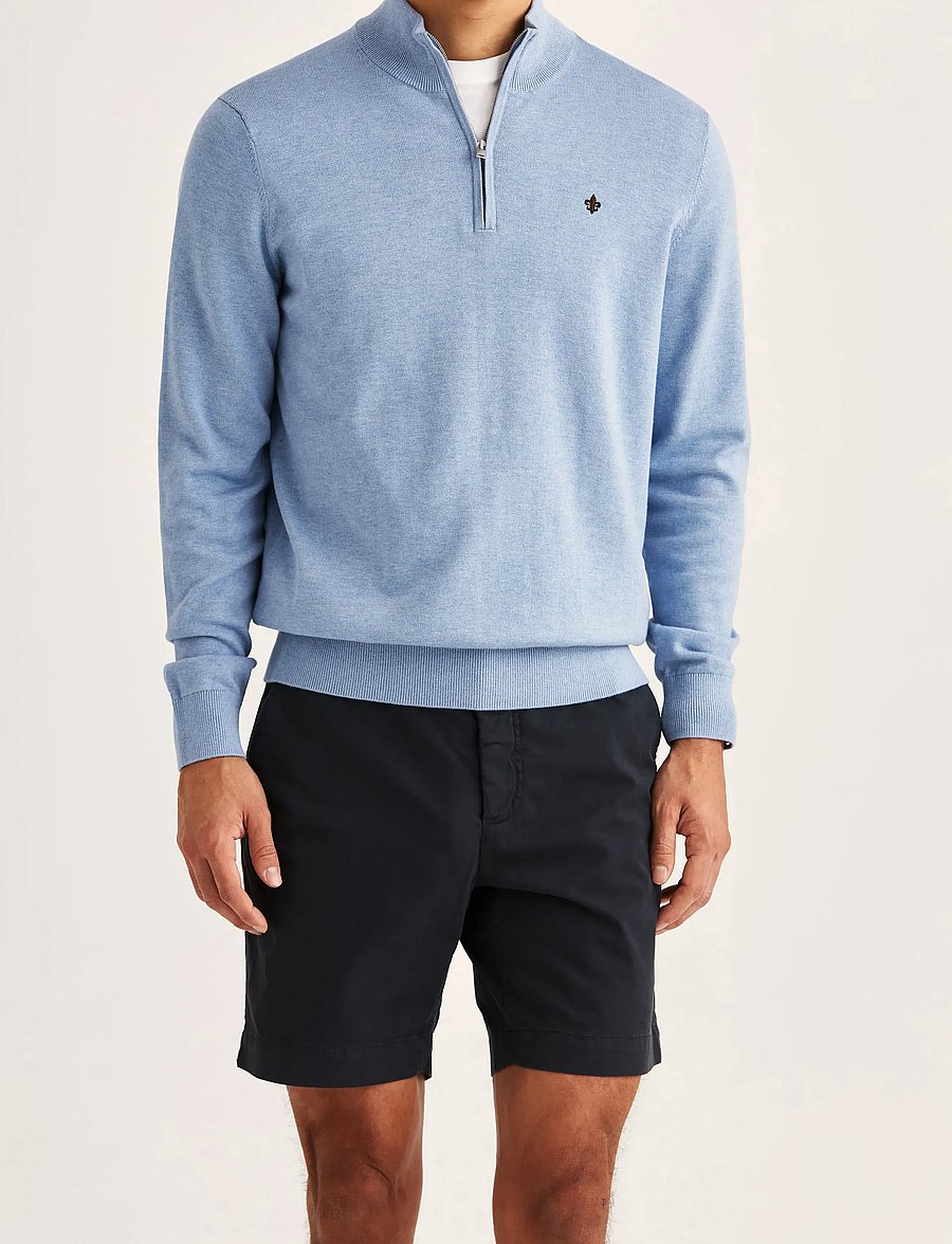 Morris - Riley Half Zip - half zip-tröjor - blue - 0