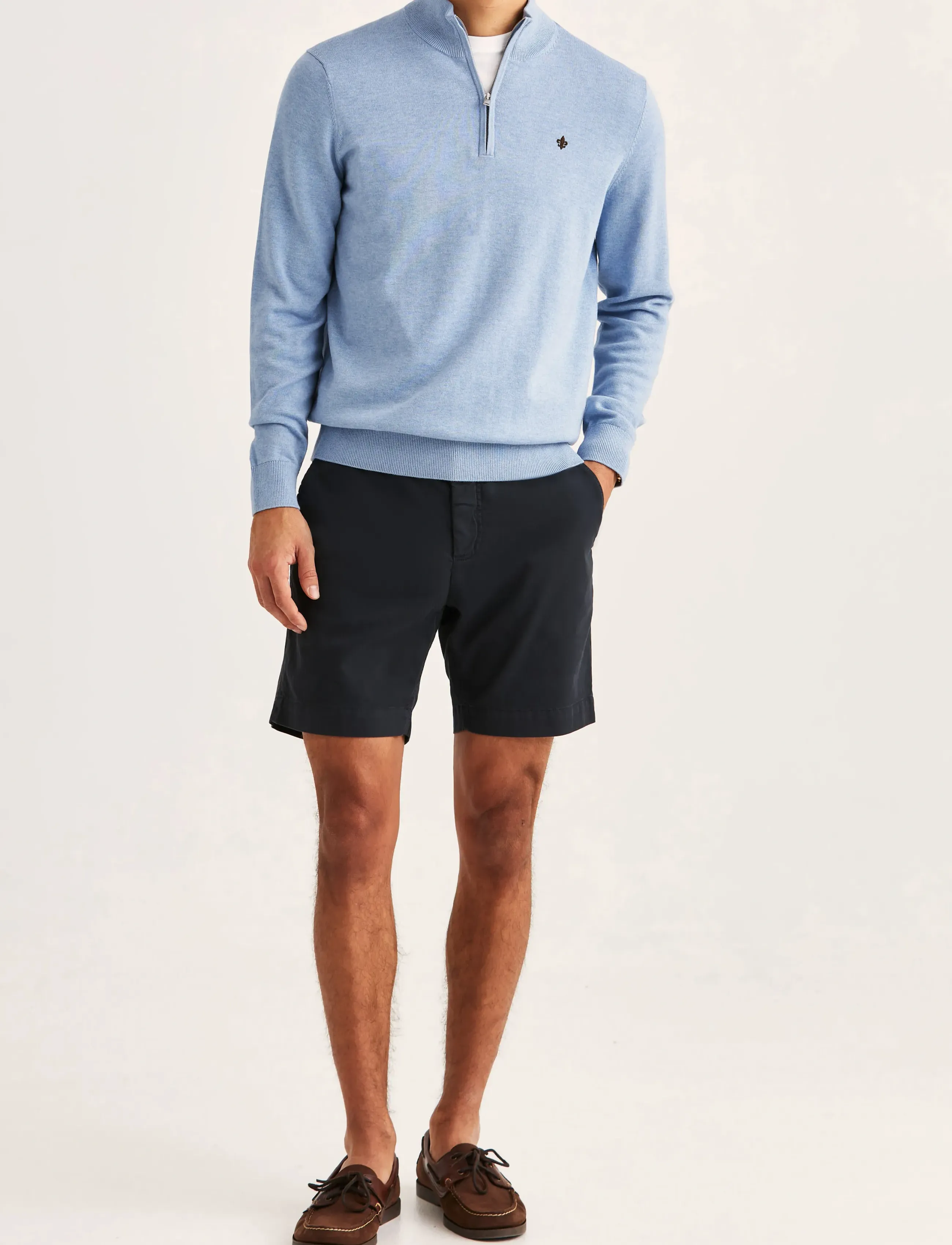 Morris - Riley Half Zip - džemperiai su trumpu užtrauktuku - blue - 3
