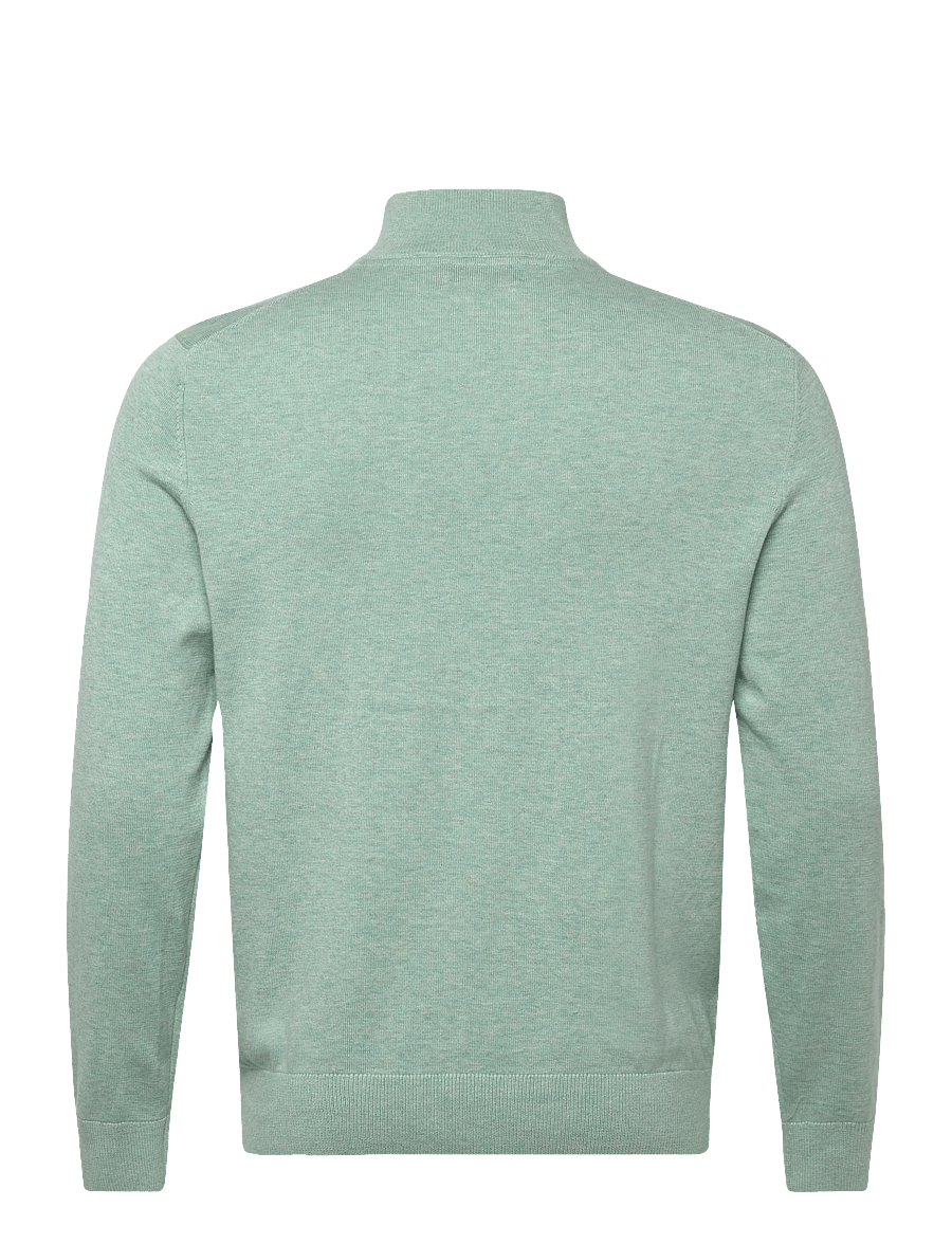 Morris - Riley Half Zip - poolpika lukuga džemprid - green - 2