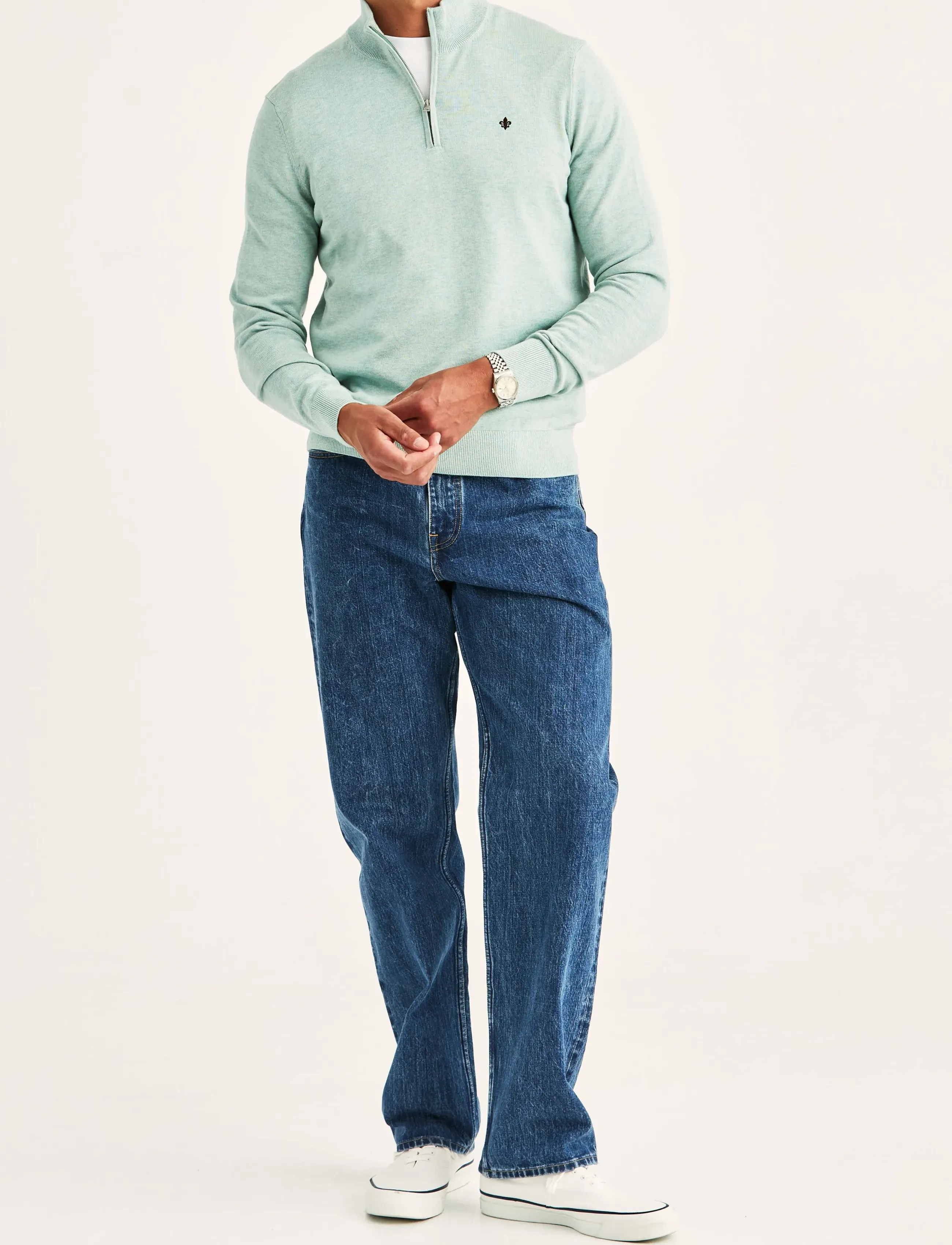 Morris - Riley Half Zip - džemperiai su trumpu užtrauktuku - green - 3