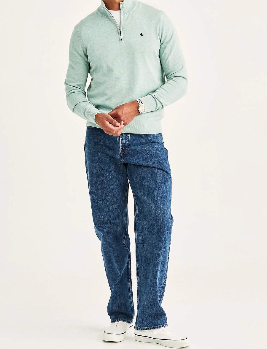 Morris - Riley Half Zip - poolpika lukuga džemprid - green - 3