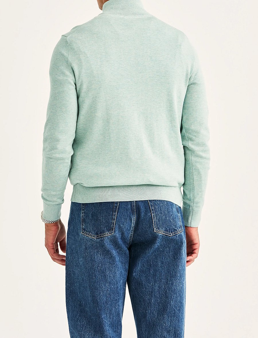 Morris - Riley Half Zip - poolpika lukuga džemprid - green - 4