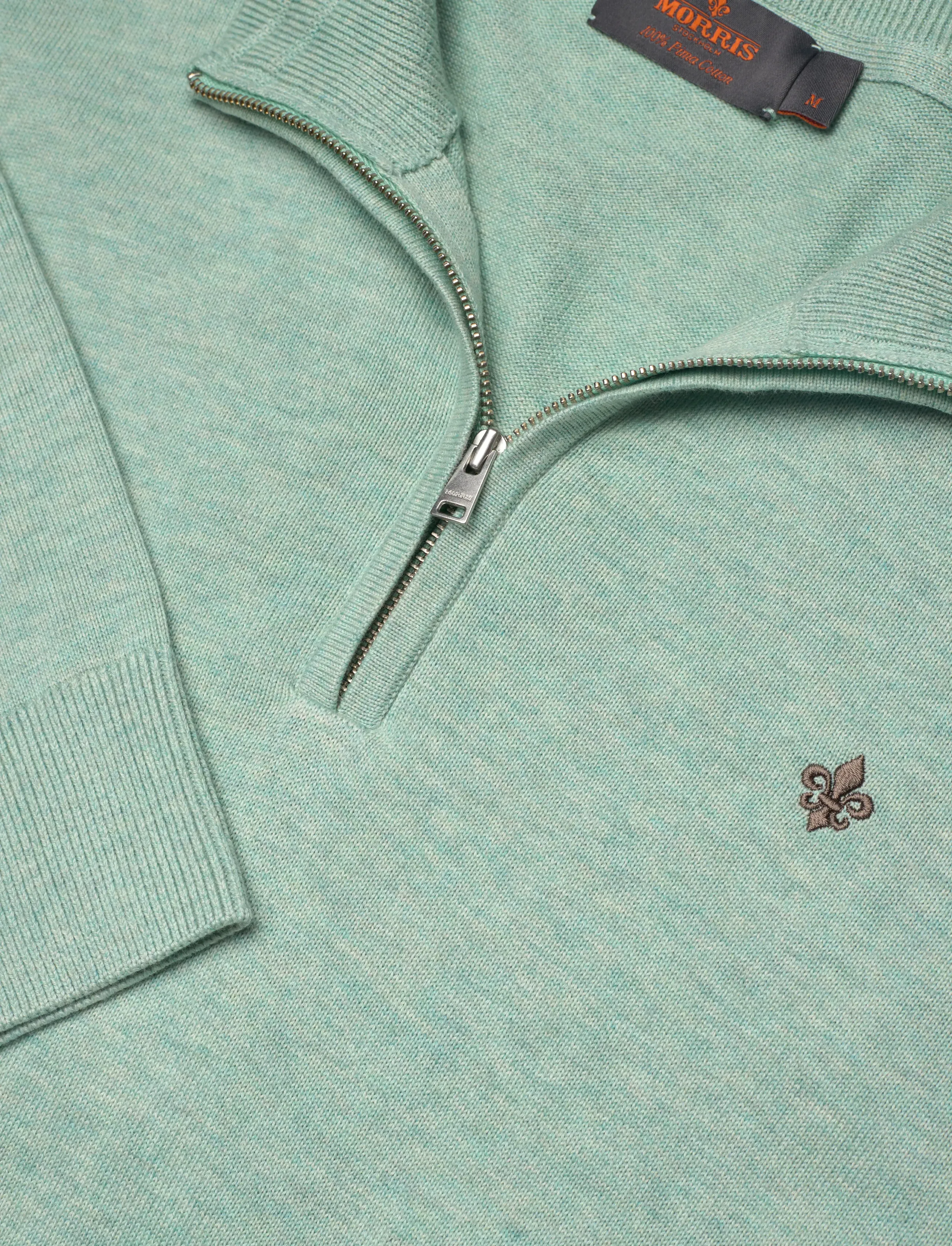 Morris - Riley Half Zip - džemperiai su trumpu užtrauktuku - green - 5