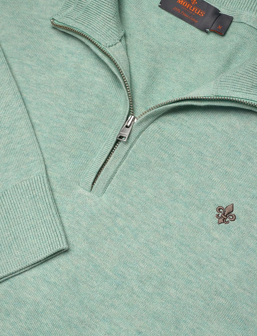 Morris - Riley Half Zip - poolpika lukuga džemprid - green - 5