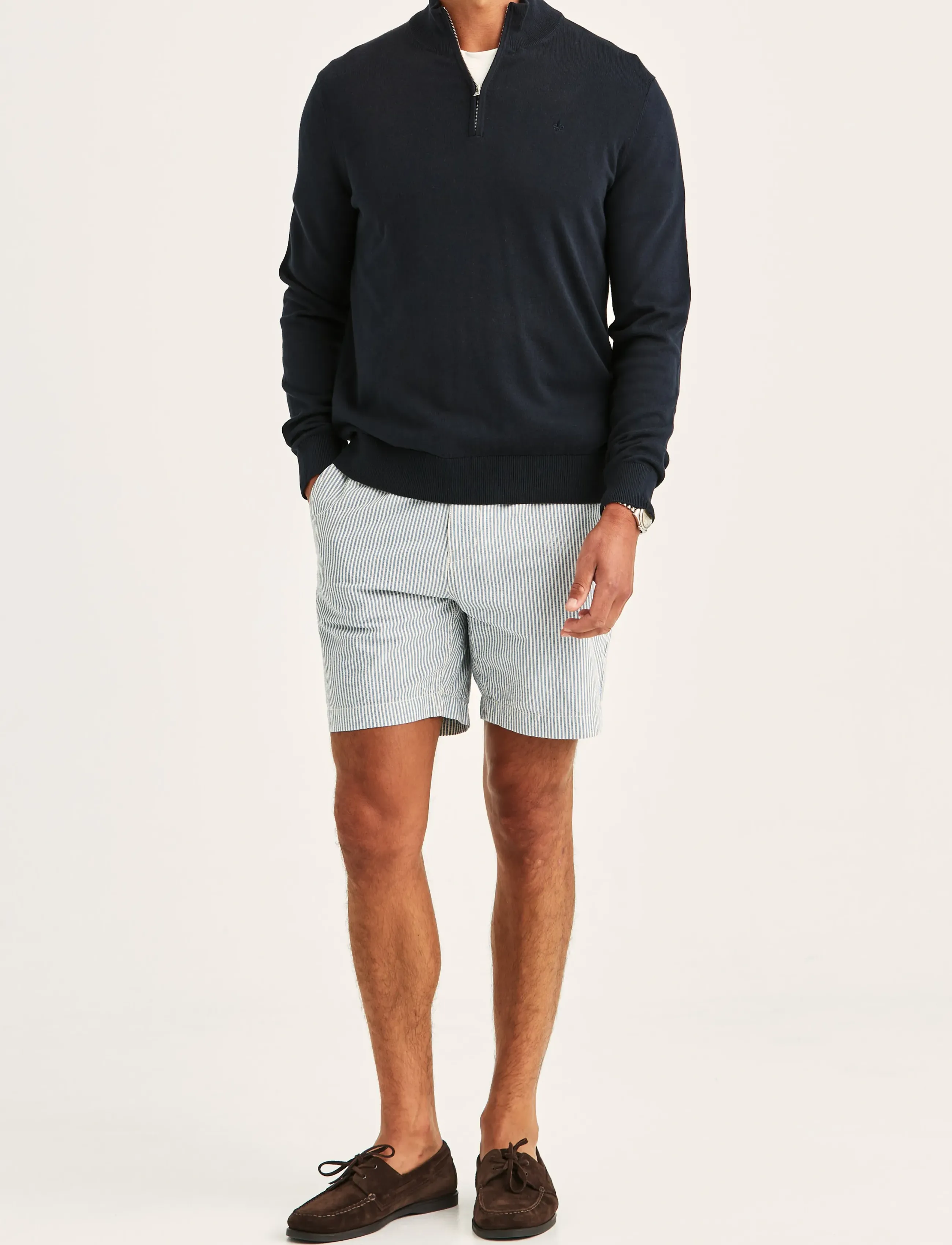 Morris - Riley Half Zip - hálfrenndar peysur - old blue - 3