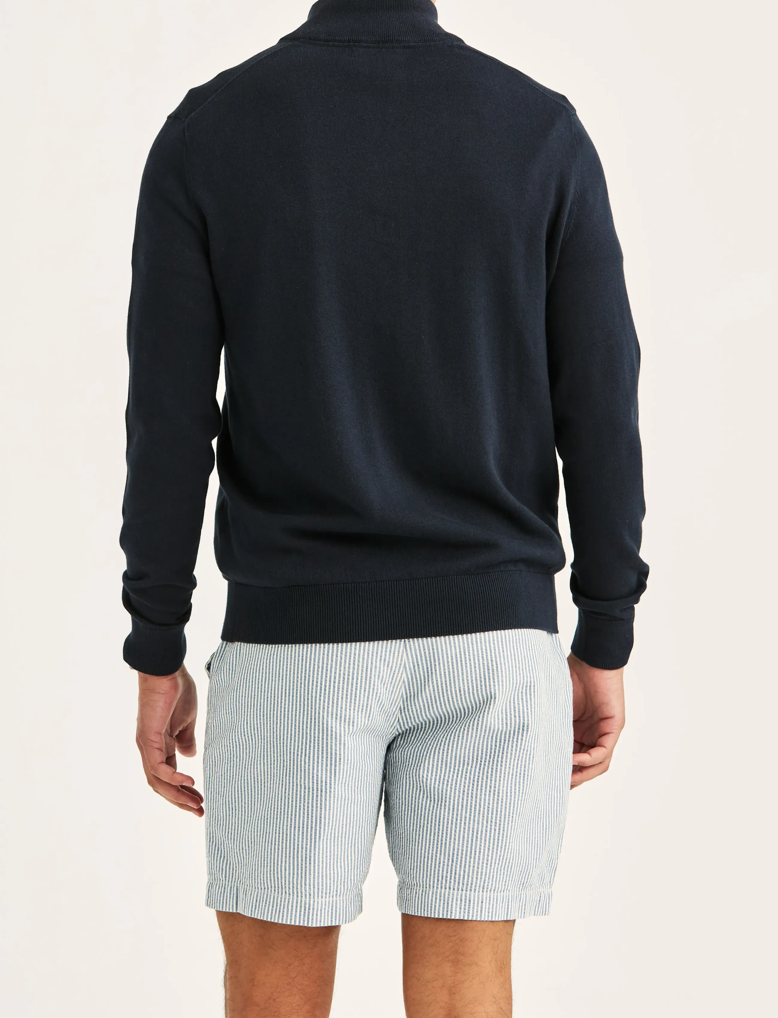 Morris - Riley Half Zip - hálfrenndar peysur - old blue - 4