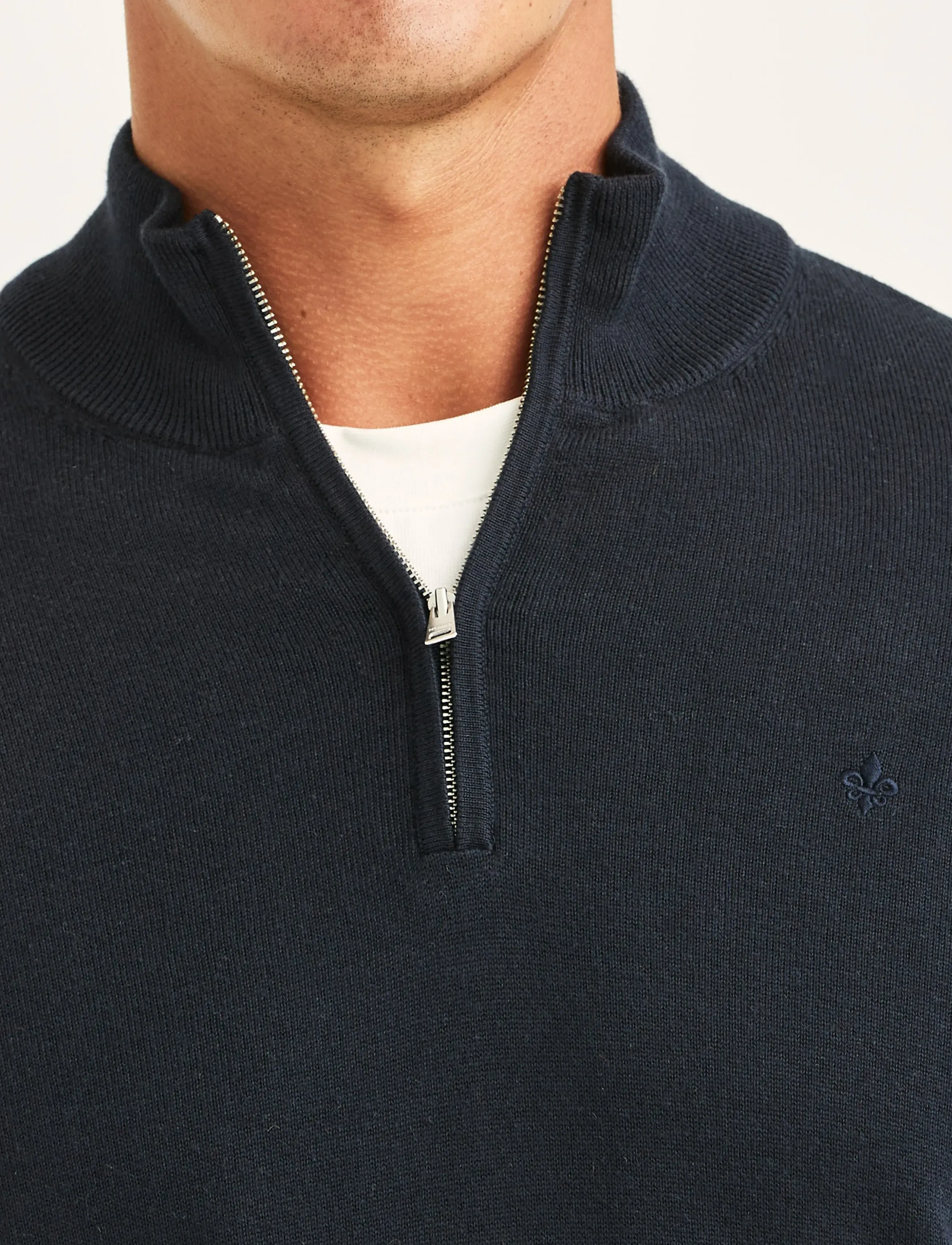 Morris - Riley Half Zip - hálfrenndar peysur - old blue - 5
