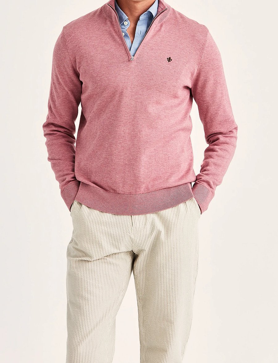 Morris - Riley Half Zip - half zip-tröjor - pink - 0