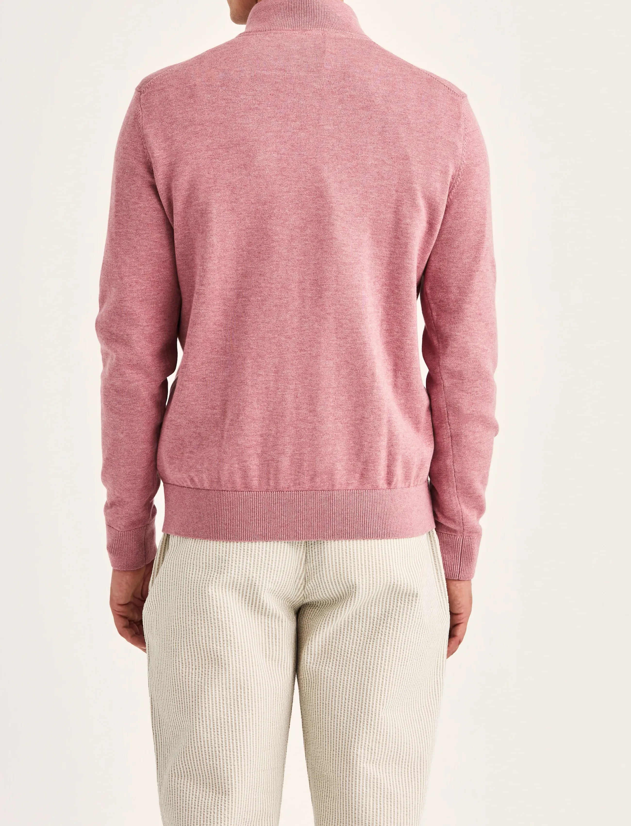 Morris - Riley Half Zip - tõmblukk-kaelusega džemprid - pink - 4
