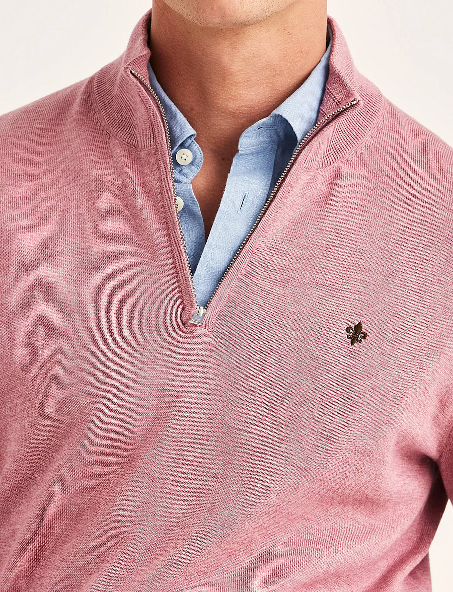 Morris - Riley Half Zip - half zip-tröjor - pink - 5