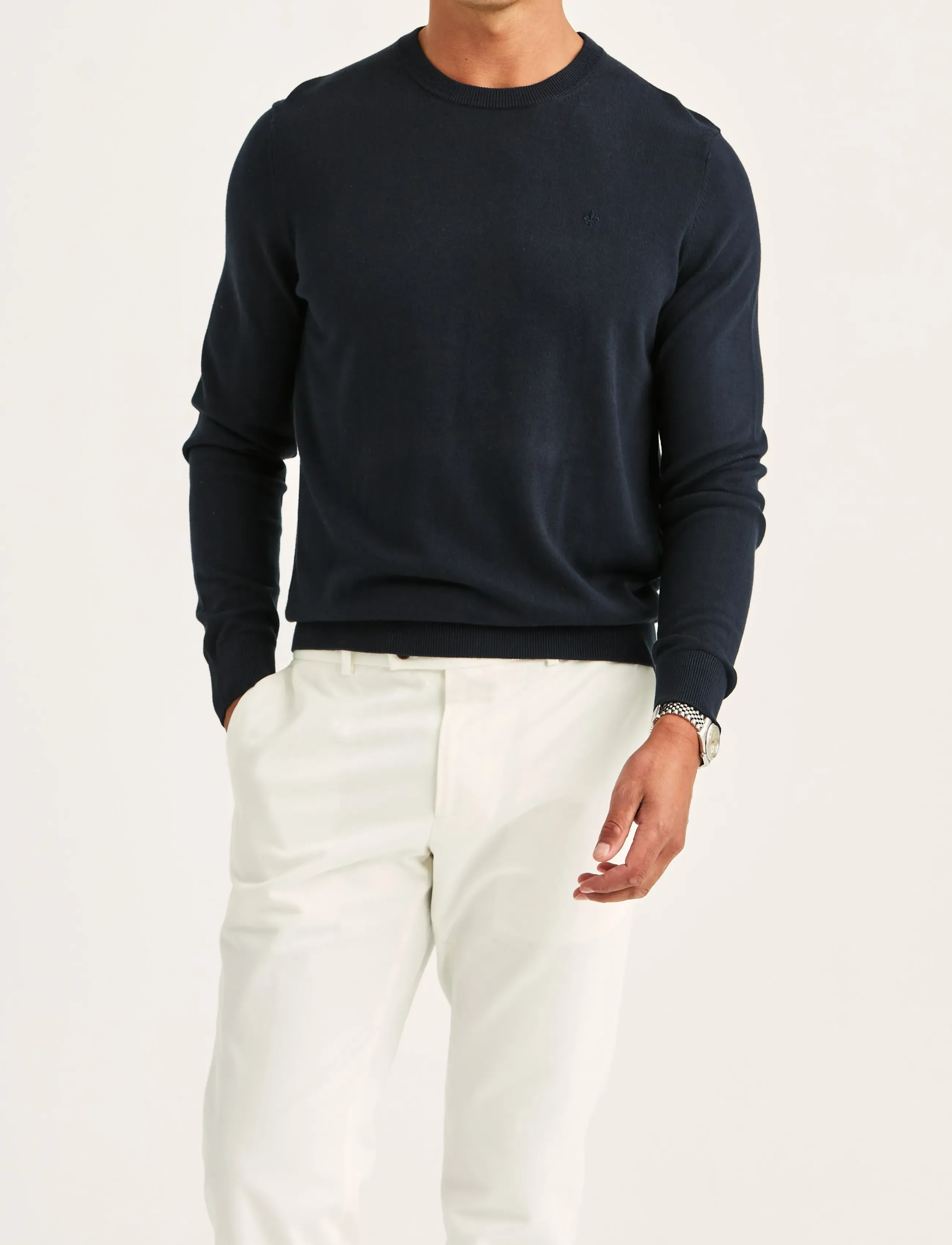 Morris Riley Oneck - Rundhals - OLD BLUE / navy