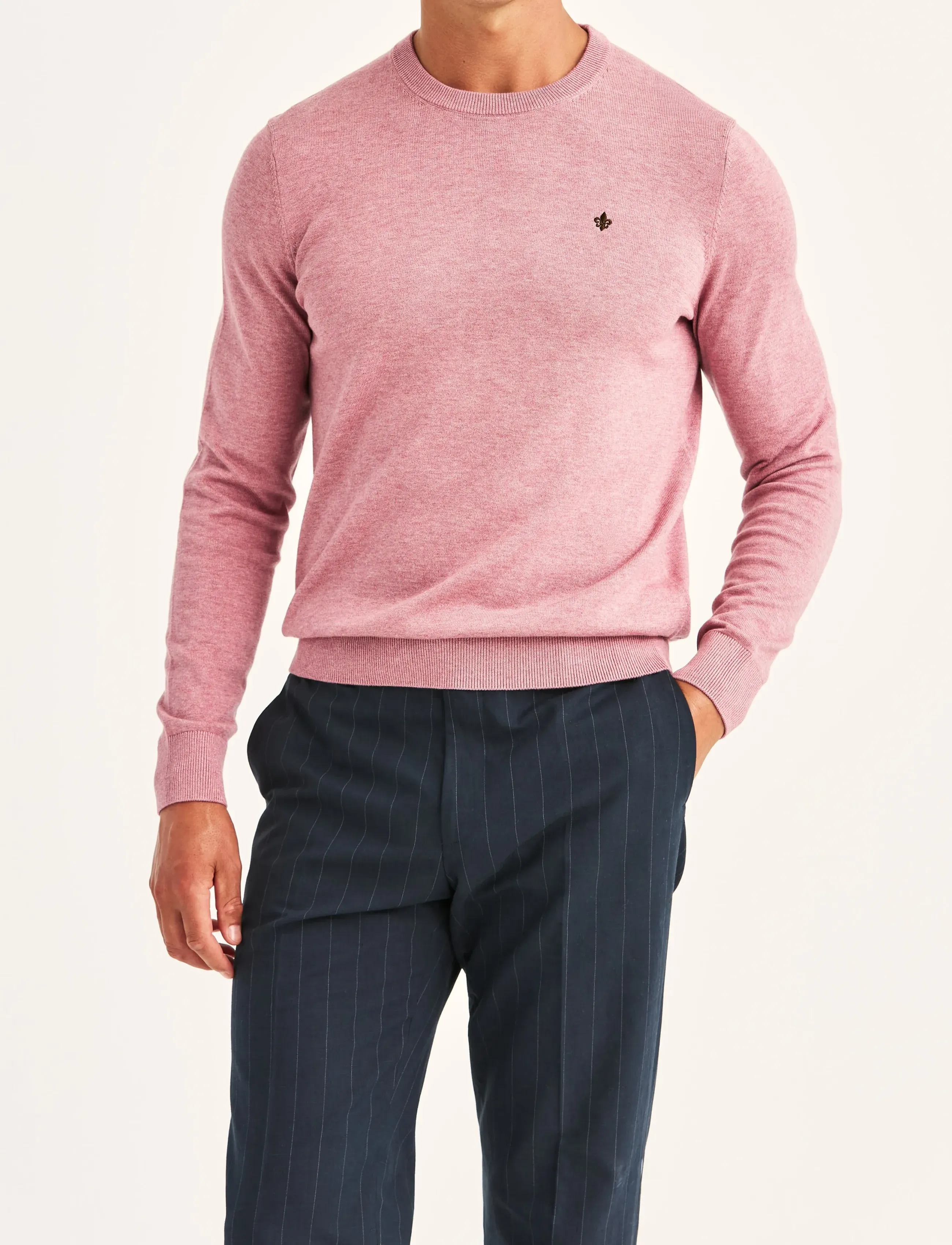 Morris Riley Oneck, XL, Pink, Strik > Runde Halse, Herre