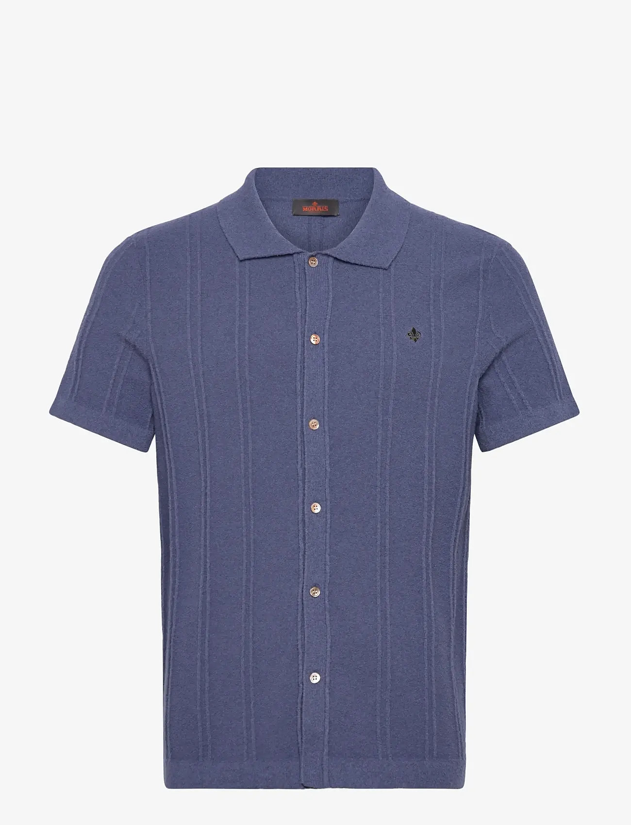 Morris - Clayton Knitted SS Shirt - polostrik - blue - 1