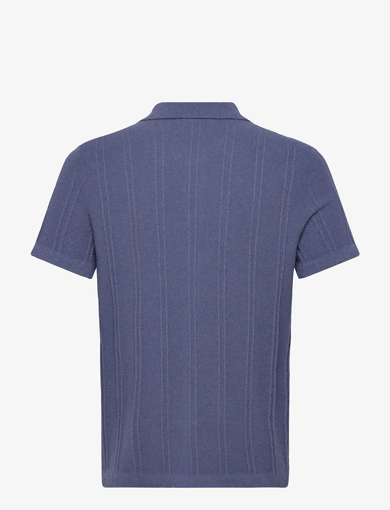 Morris - Clayton Knitted SS Shirt - polostrik - blue - 2