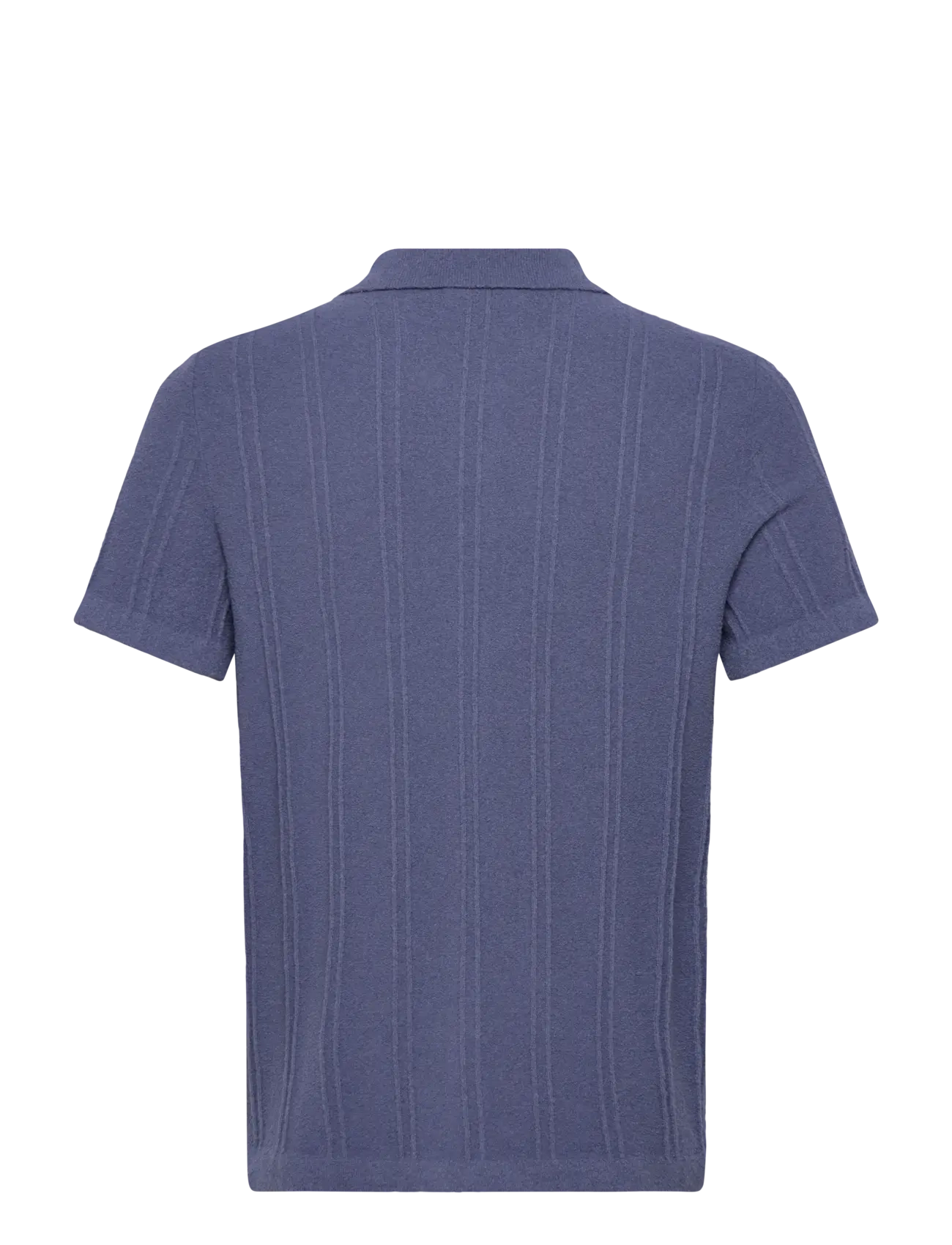 Morris - Clayton Knitted SS Shirt - gestrickte polohemden - blue - 2