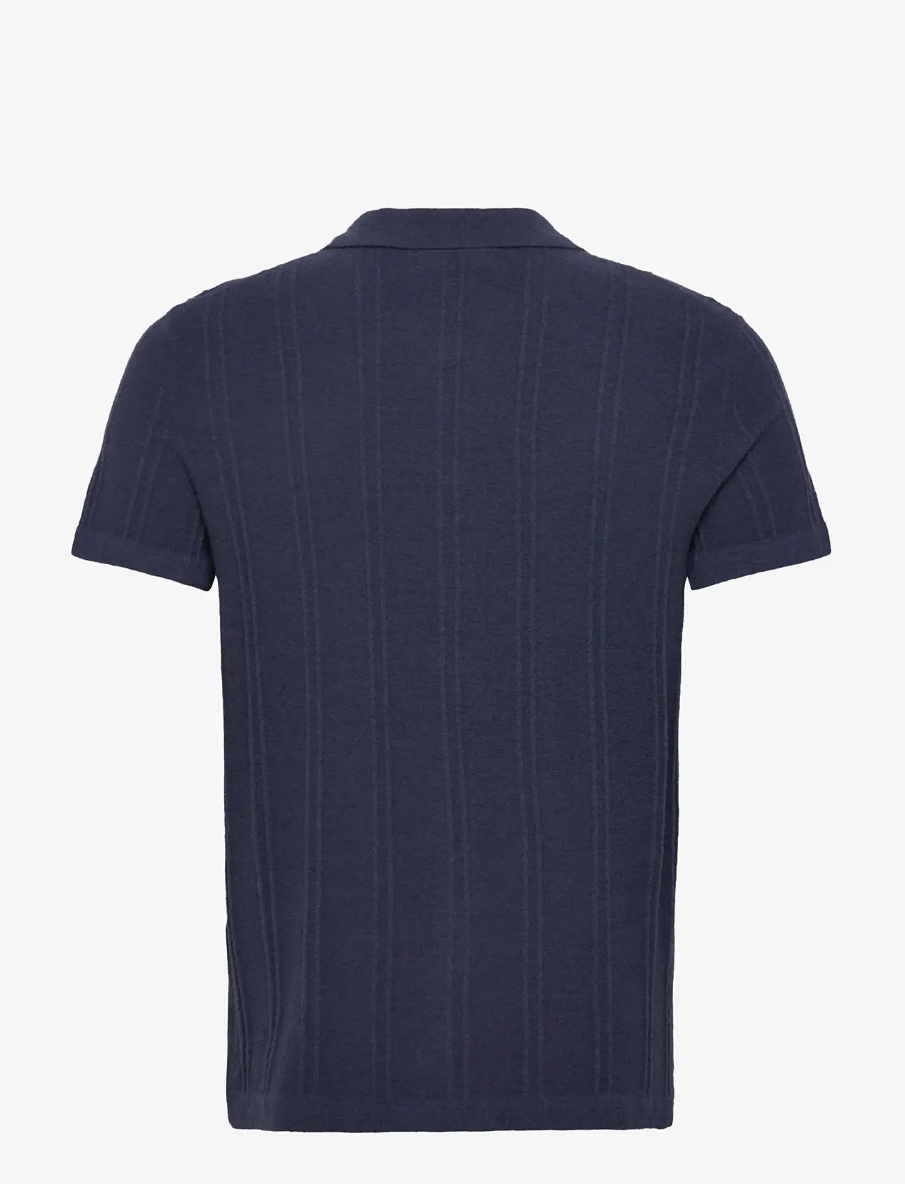 Morris - Clayton Knitted SS Shirt - polostrik - dark blue - 2