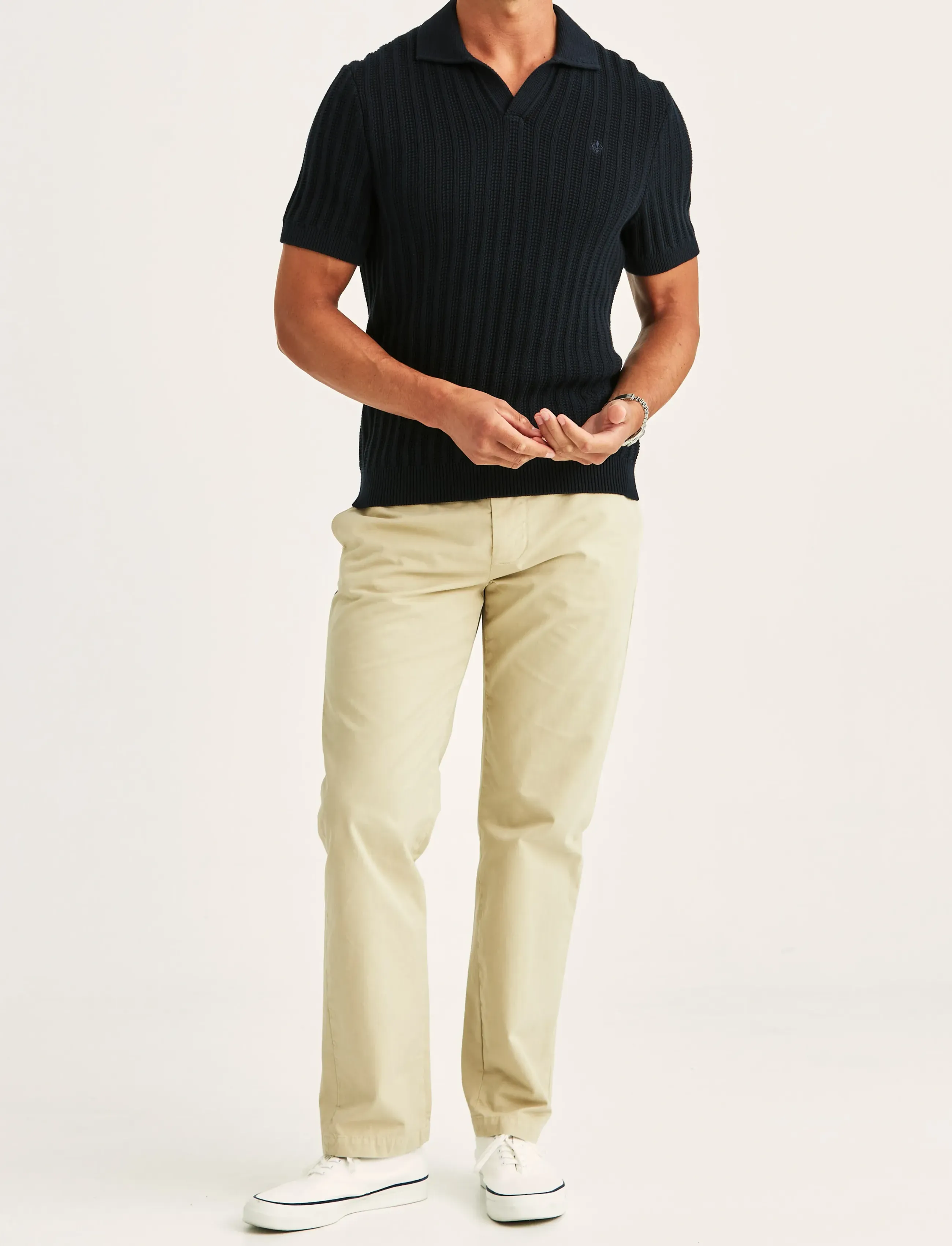 Morris - Clayton Knitted SS Shirt - gestrickte polohemden - dark blue - 3