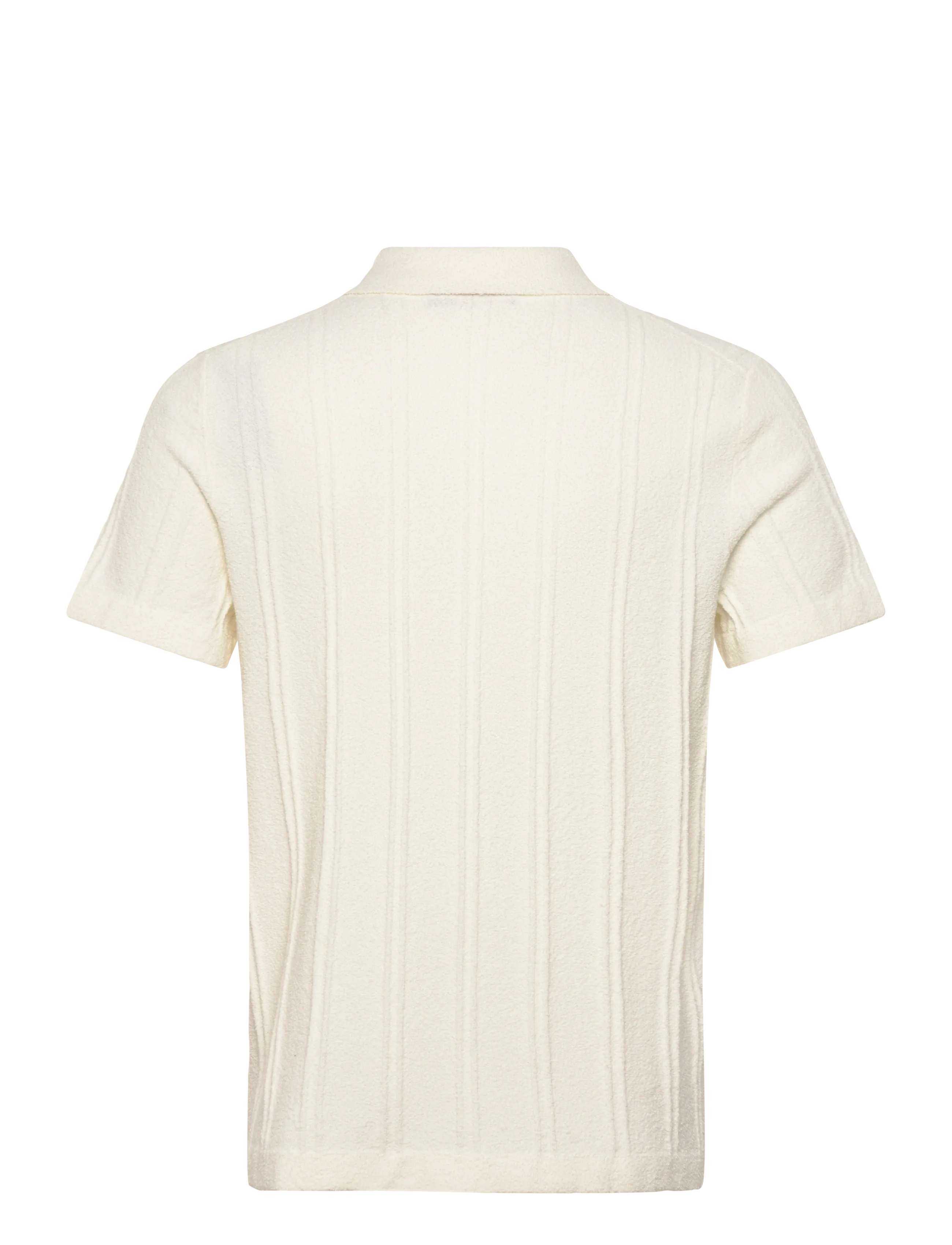 Morris - Clayton Knitted SS Shirt - geweven polo's - off white - 2