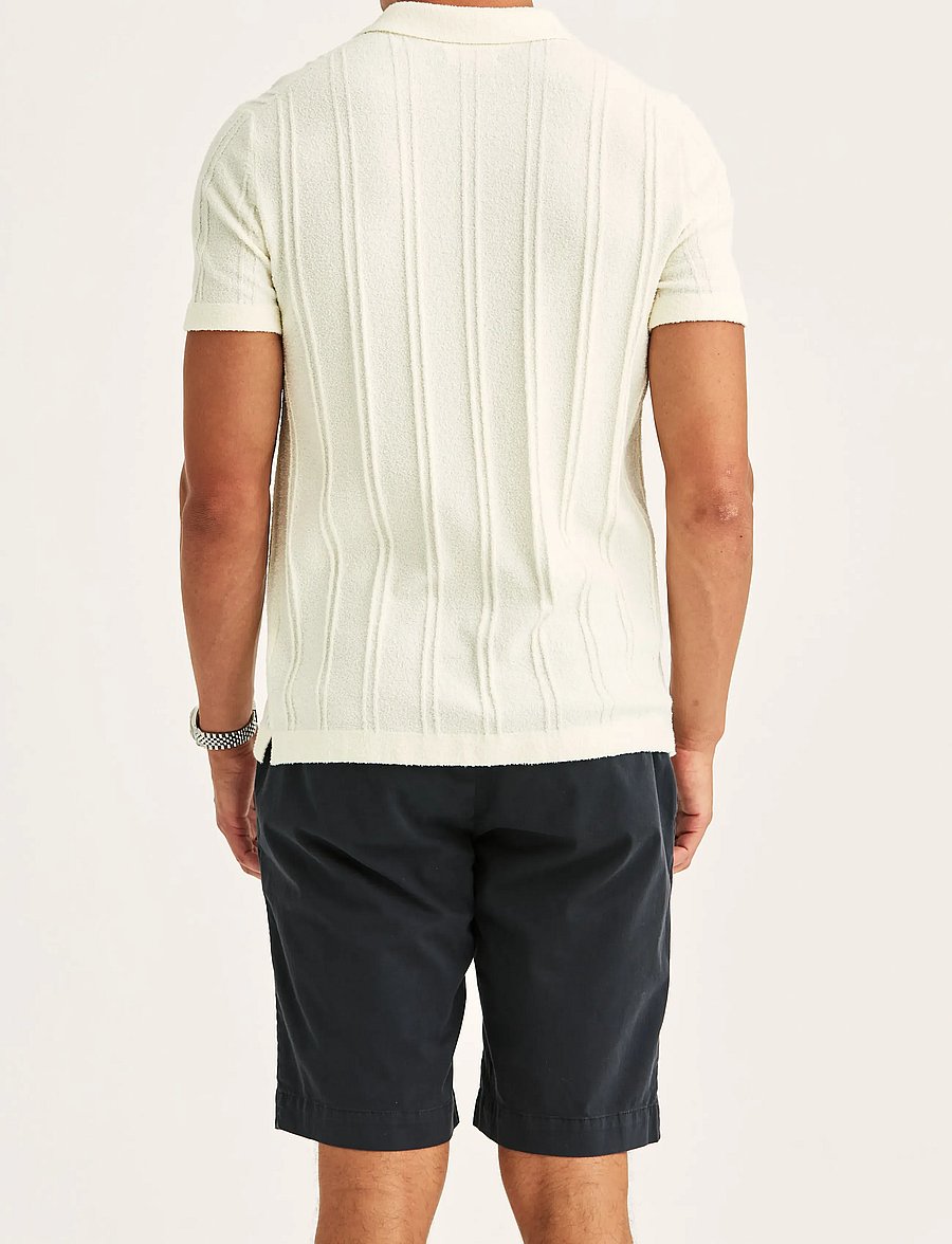 Morris - Clayton Knitted SS Shirt - geweven polo's - off white - 4