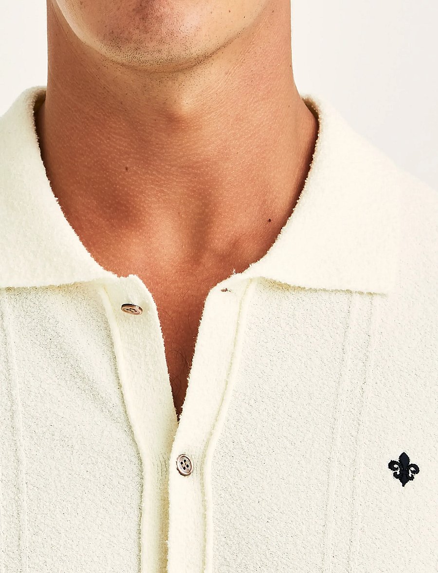 Morris - Clayton Knitted SS Shirt - geweven polo's - off white - 5