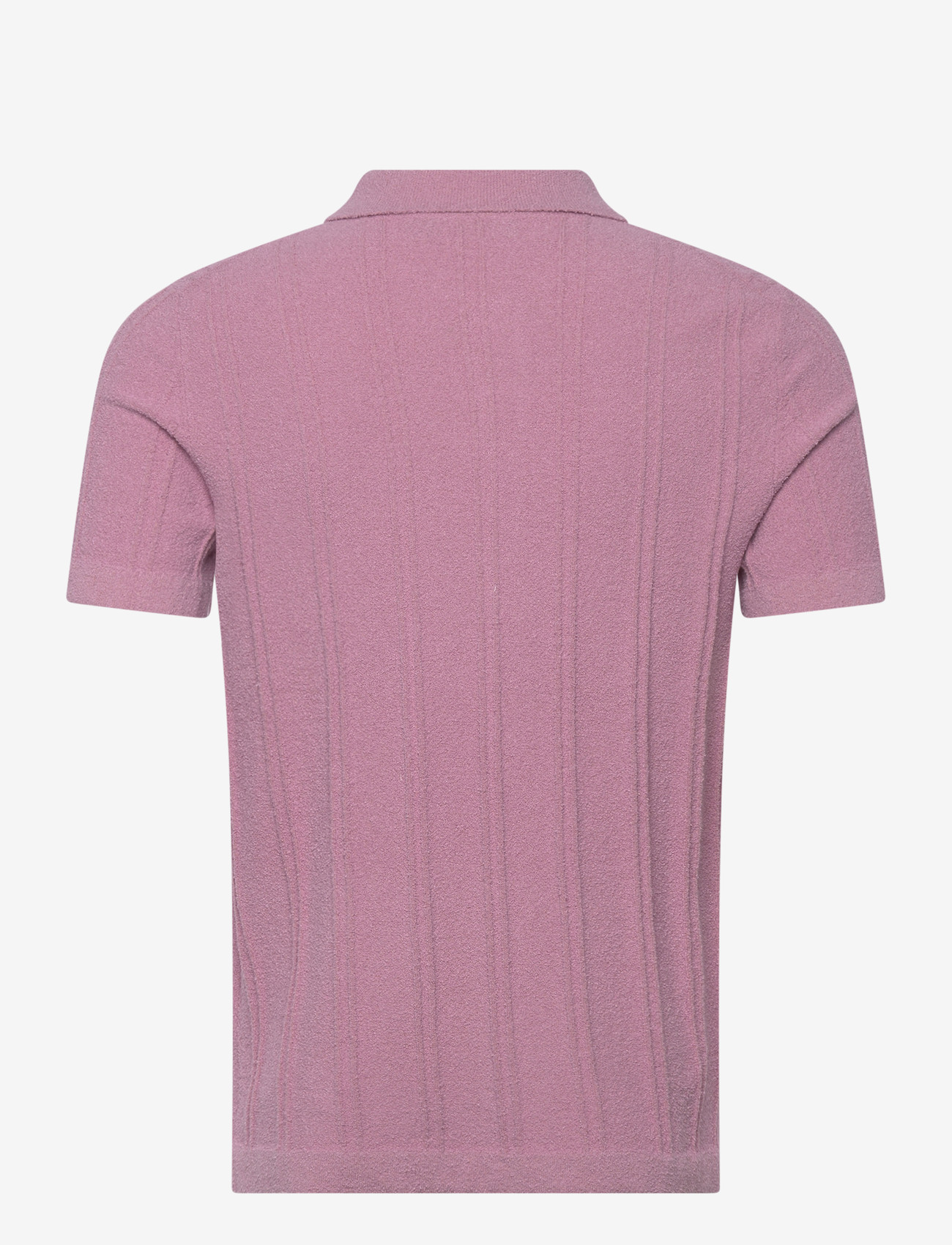 Morris - Clayton Knitted SS Shirt - knitted polos - pink - 2