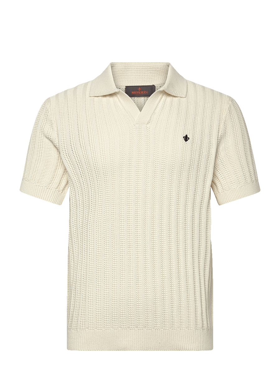 Morris - Baldwin Resort Polo - gestrickte polohemden - off white - 0