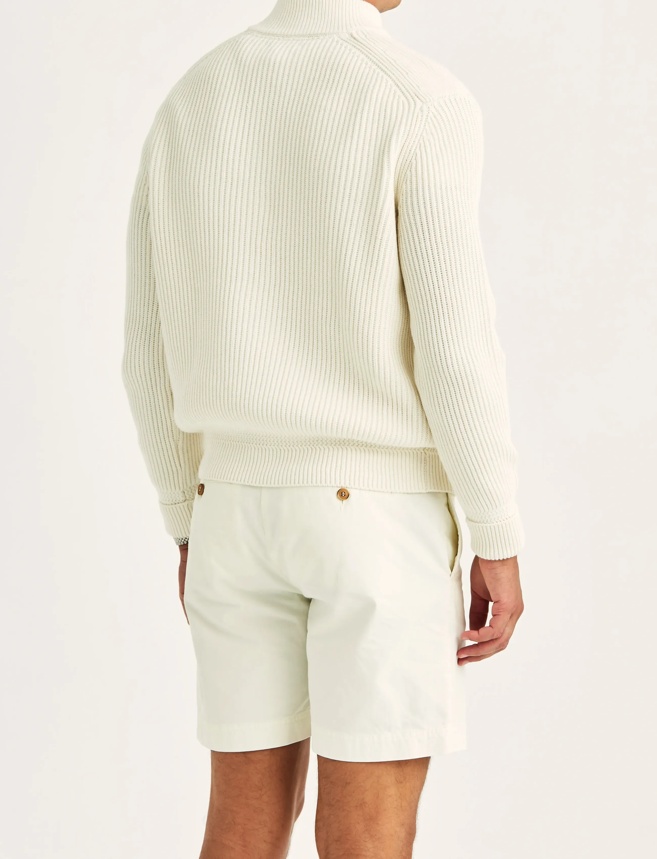 Morris - Brenton Half Zip - pullover mit halbem reißverschluss - off white - 5