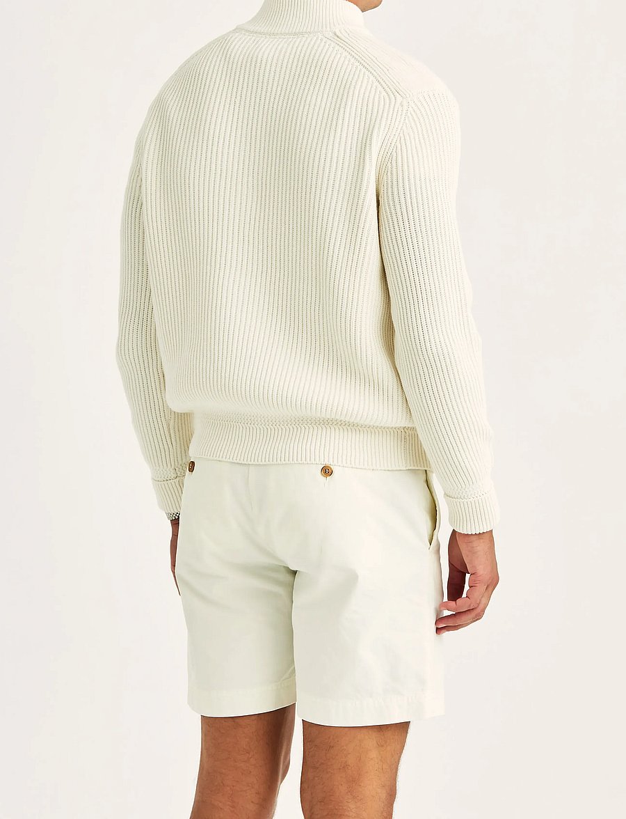 Morris - Brenton Half Zip - pullover mit halbem reißverschluss - off white - 5