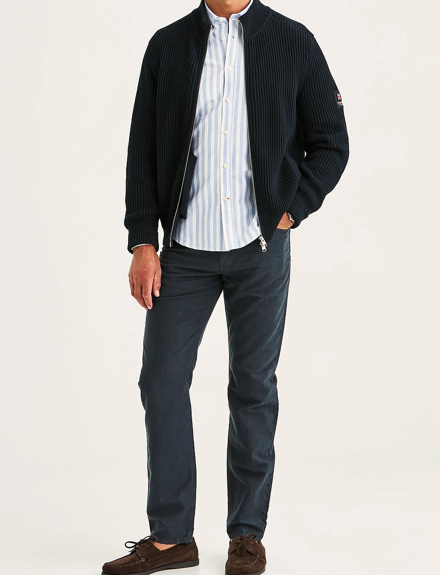 Morris - Brenton Zip Cardigan - pullover mit durchgehendem reißverschluss - navy - 4