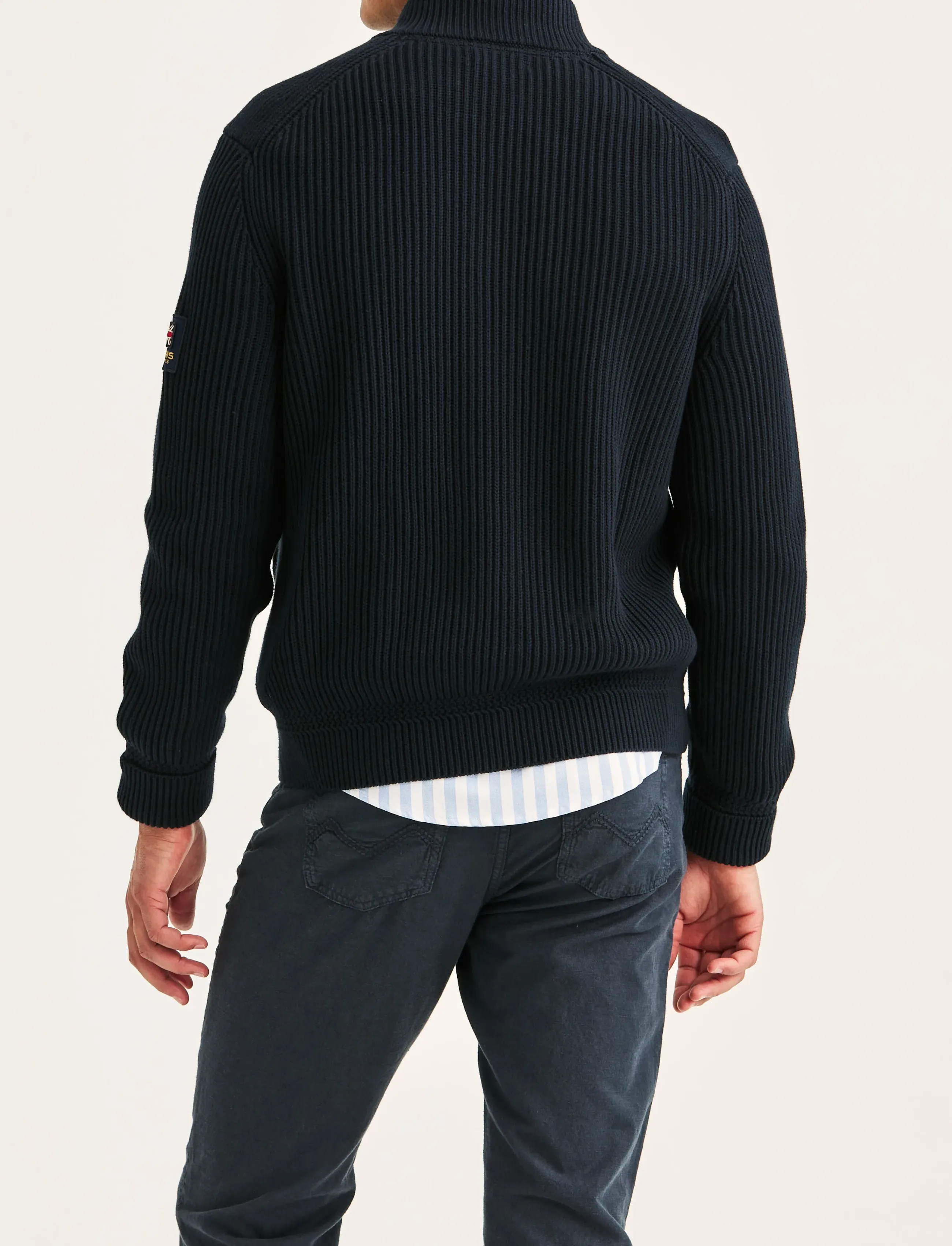 Morris - Brenton Zip Cardigan - pullover mit durchgehendem reißverschluss - navy - 5