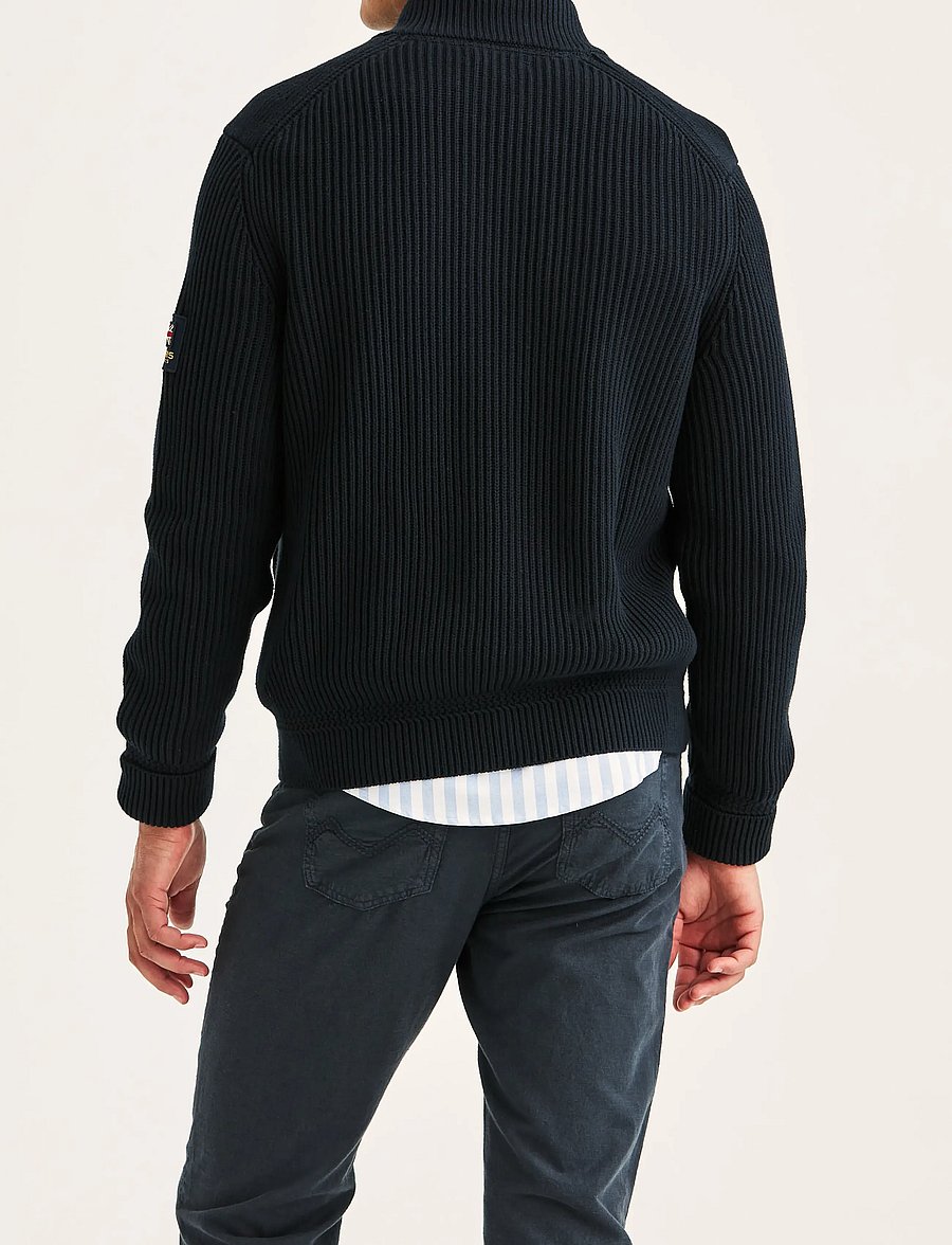 Morris - Brenton Zip Cardigan - pullover mit durchgehendem reißverschluss - navy - 5