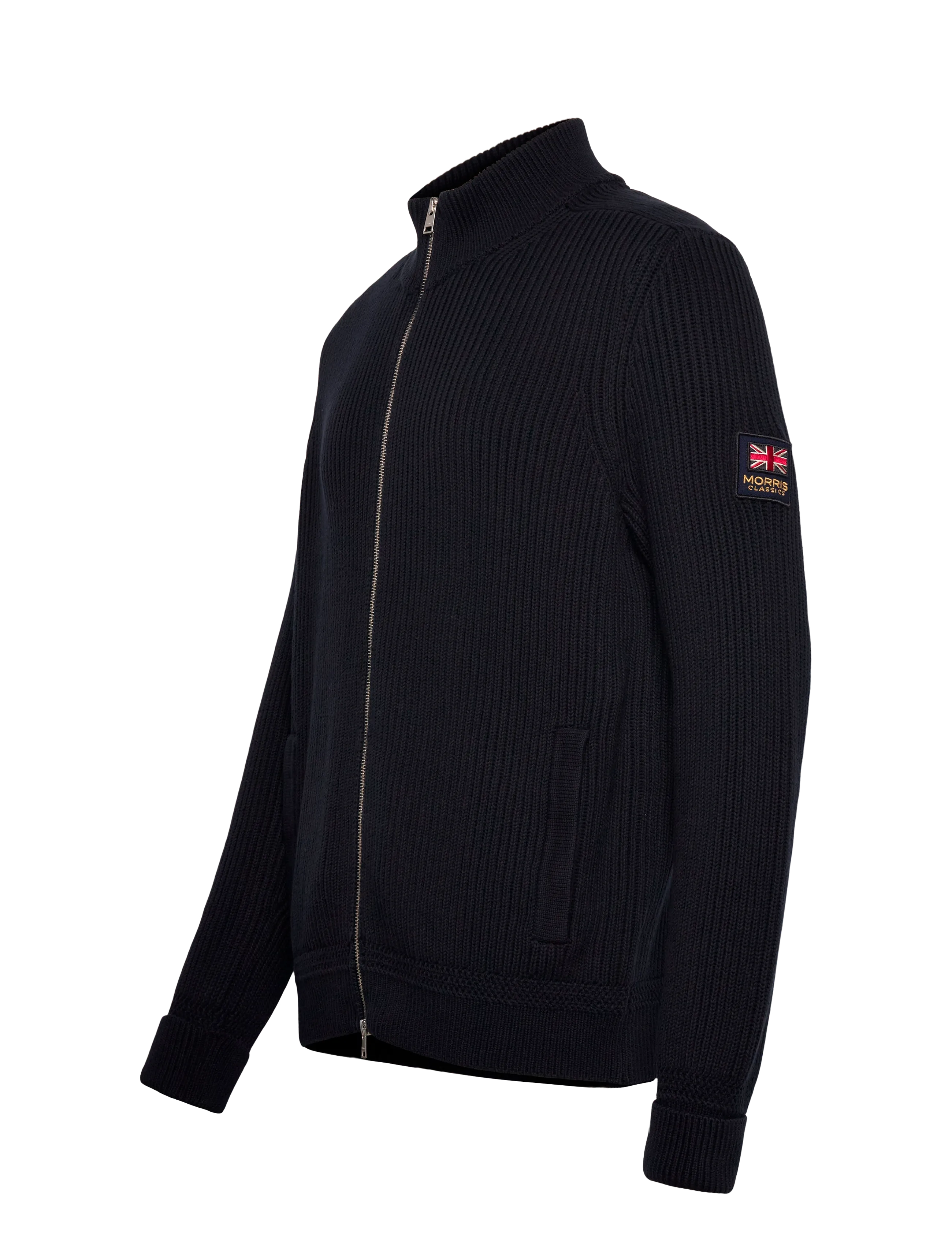 Morris - Brenton Zip Cardigan - pullover mit durchgehendem reißverschluss - navy - 3