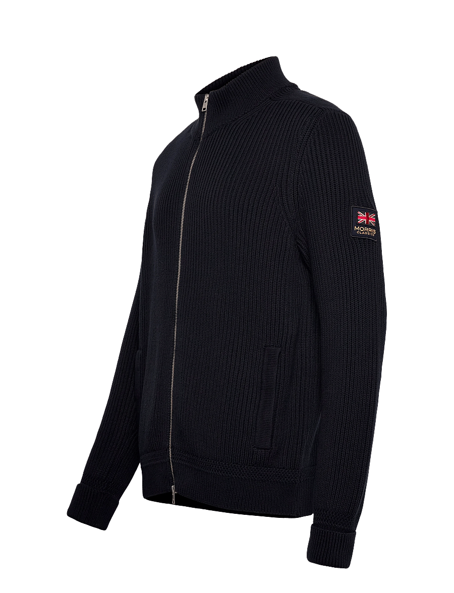 Morris - Brenton Zip Cardigan - pullover mit durchgehendem reißverschluss - navy - 3
