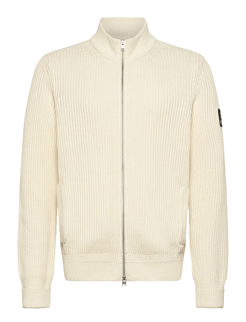 Morris - Brenton Zip Cardigan - pullover mit durchgehendem reißverschluss - off white - 1