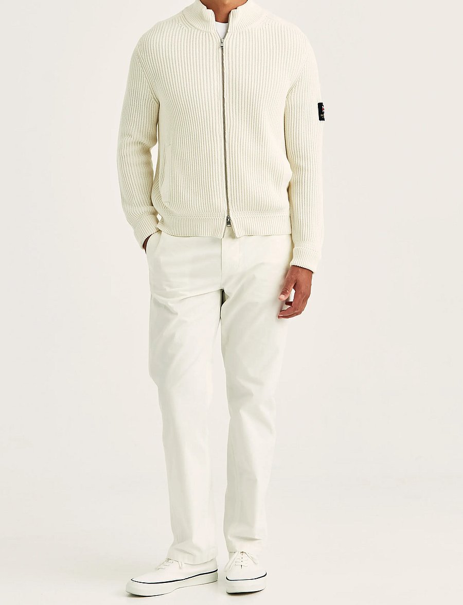 Morris - Brenton Zip Cardigan - pullover mit durchgehendem reißverschluss - off white - 4