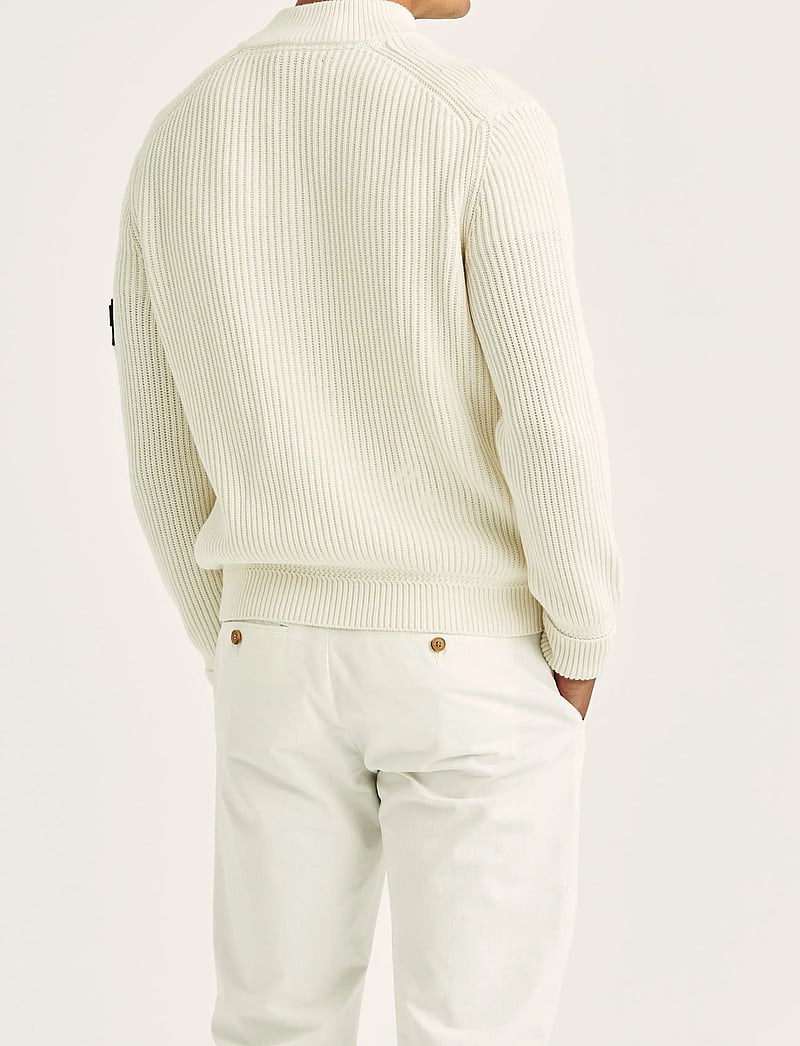 Morris - Brenton Zip Cardigan - pullover mit durchgehendem reißverschluss - off white - 5