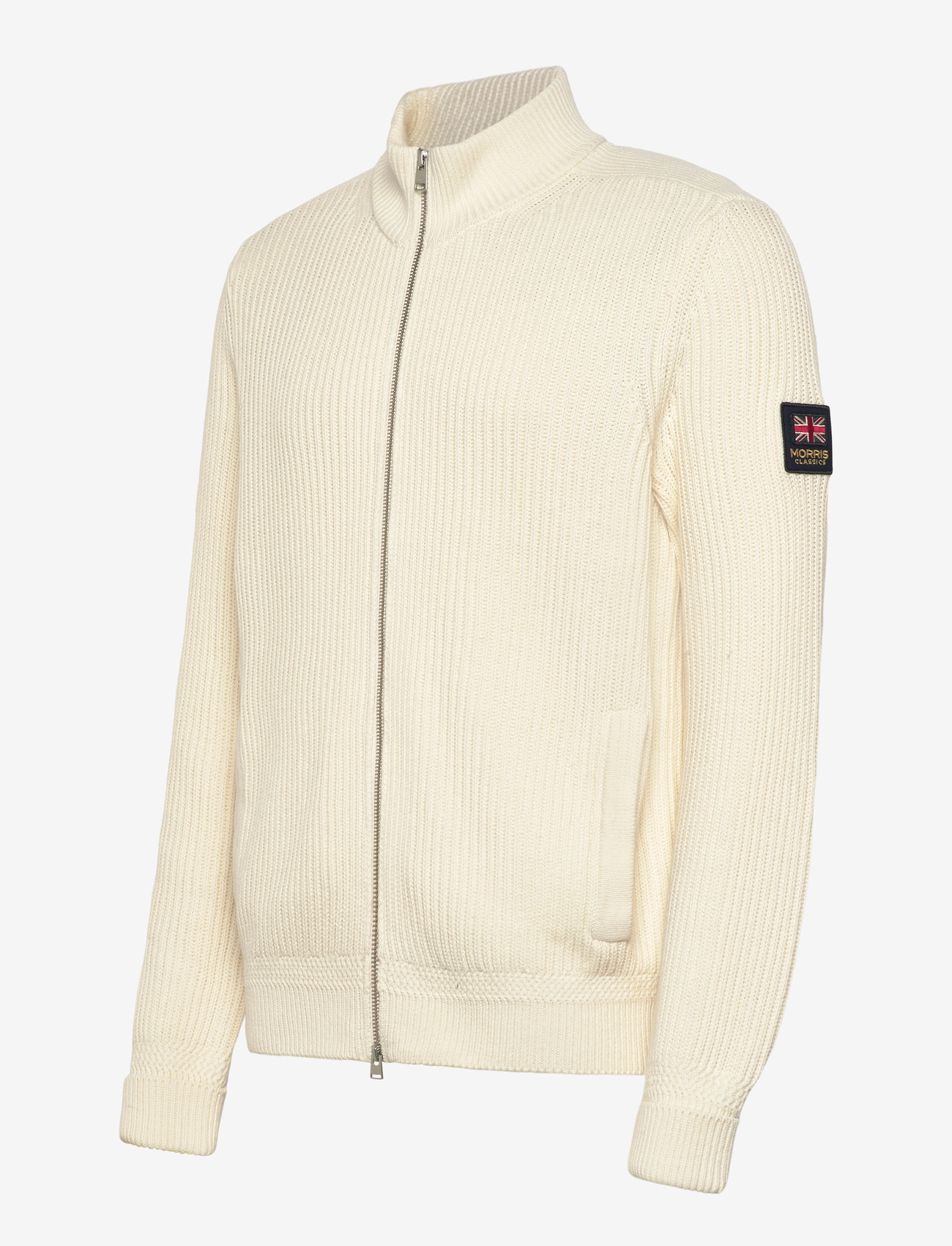 Morris - Brenton Zip Cardigan - fullzip strik - off white - 3