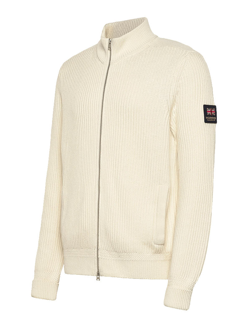 Morris - Brenton Zip Cardigan - pullover mit durchgehendem reißverschluss - off white - 3