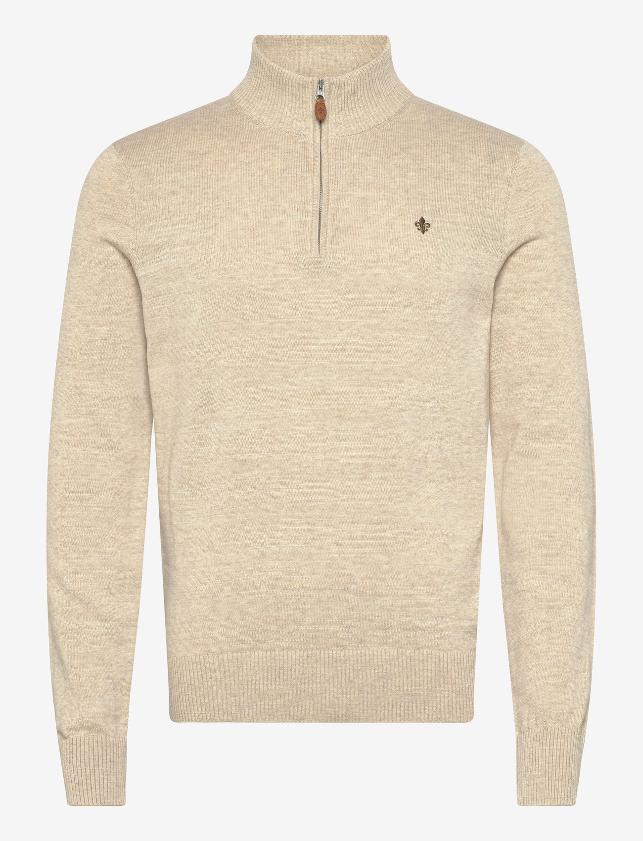 Morris - Randall Half Zip - halfzip strik - khaki - 1
