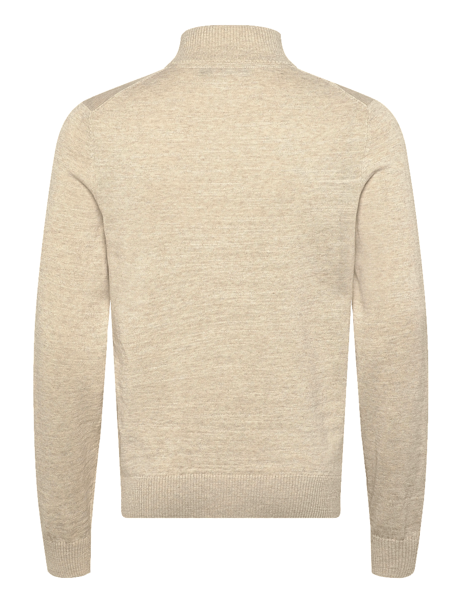 Morris - Randall Half Zip - half zip jumpers - khaki - 2